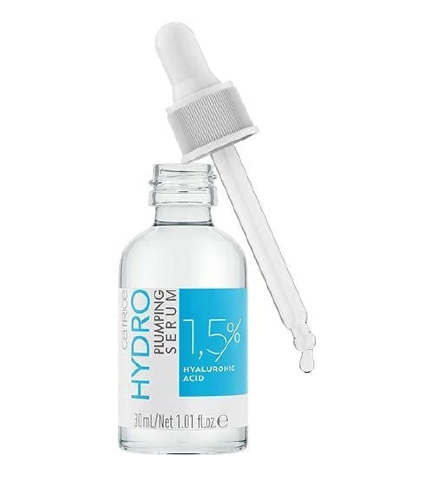Catrice Hydro Plumping Serum Intensive Care Concentrate with 1.5% Hyaluronic Acid Transparent for Combination Skin Soothing Skin-Smoothing Vegan Alcohol Paraben Free (30 ml) - Buy Online on GoSupps.com