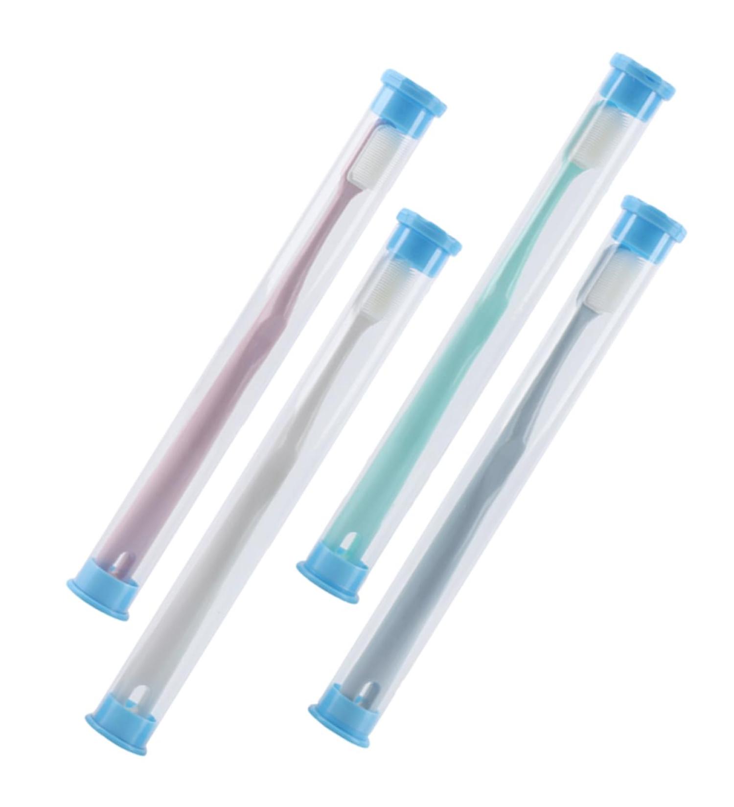 Minkissy 4-Piece Charcoal Toothbrush Cleaning Brush Set - Soft Bristles Travel-Friendly & Female Hygiene Essentials - Buy Online on GoSupps.com