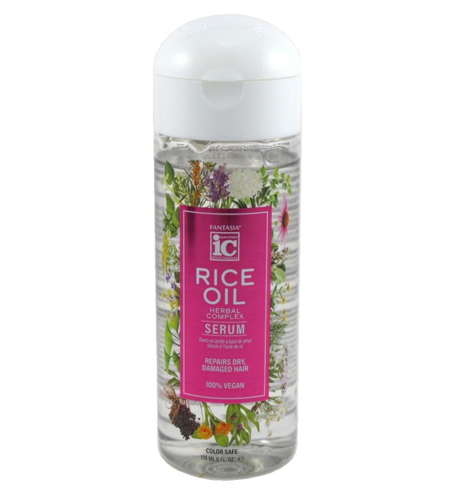 Fantasia IC Rice Oil Serum - 6 Ounce (178ml) | Nourishing Hair Treatment for All Hair Types | International Shipping Available - Buy Online on GoSupps.com