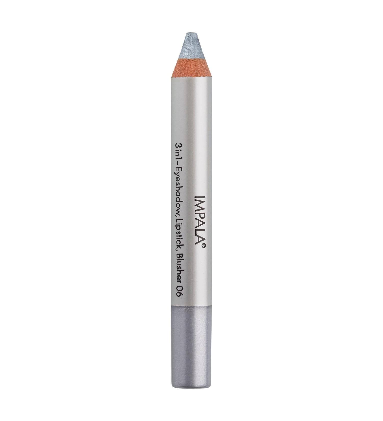 Impala 3-in-1 Jumbo Pencil | Color 06 Light Silver | Eyeshadow Lipstick and Blush | Smooth and Long-Lasting Texture | Inten - Buy Online on GoSupps.com