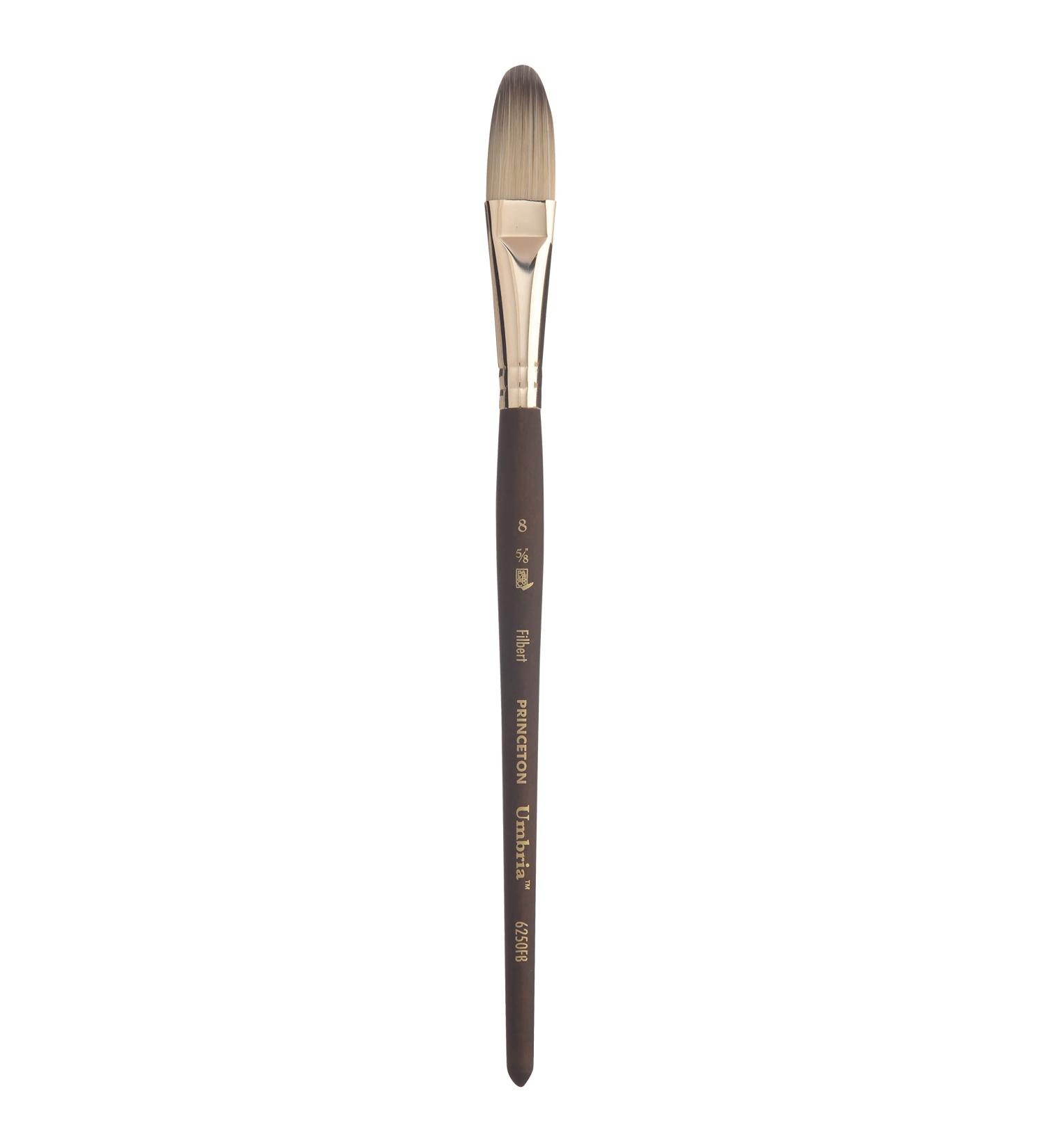 Princeton Umbria Short Handle Synthetic Paint Brush - Filbert 8 | Series 6250 for Watercolor, Acrylic, Oil - Buy Online on GoSupps.com
