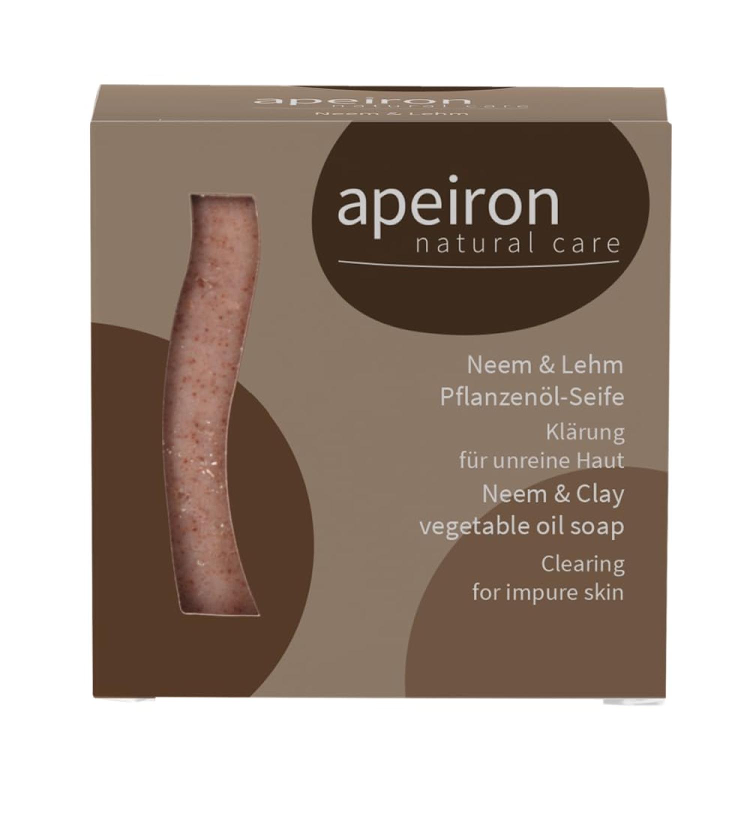 Apeiron Neem & Clay Natural Soap - clarification for impure skin