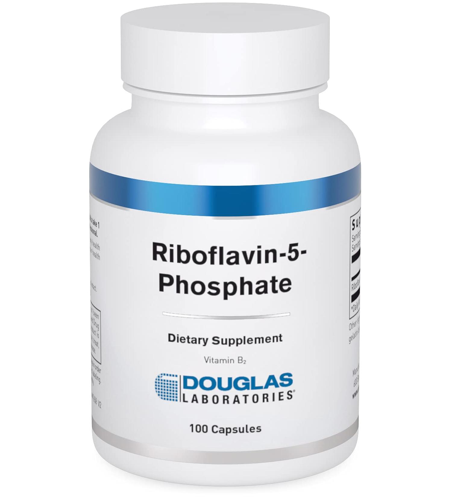 Douglas Laboratories Riboflavin-5-Phosphate 10 mg - Supports Energy, Cellular Respiration, Eyesight, Skin - 100 Capsules - Buy Online on GoSupps.com
