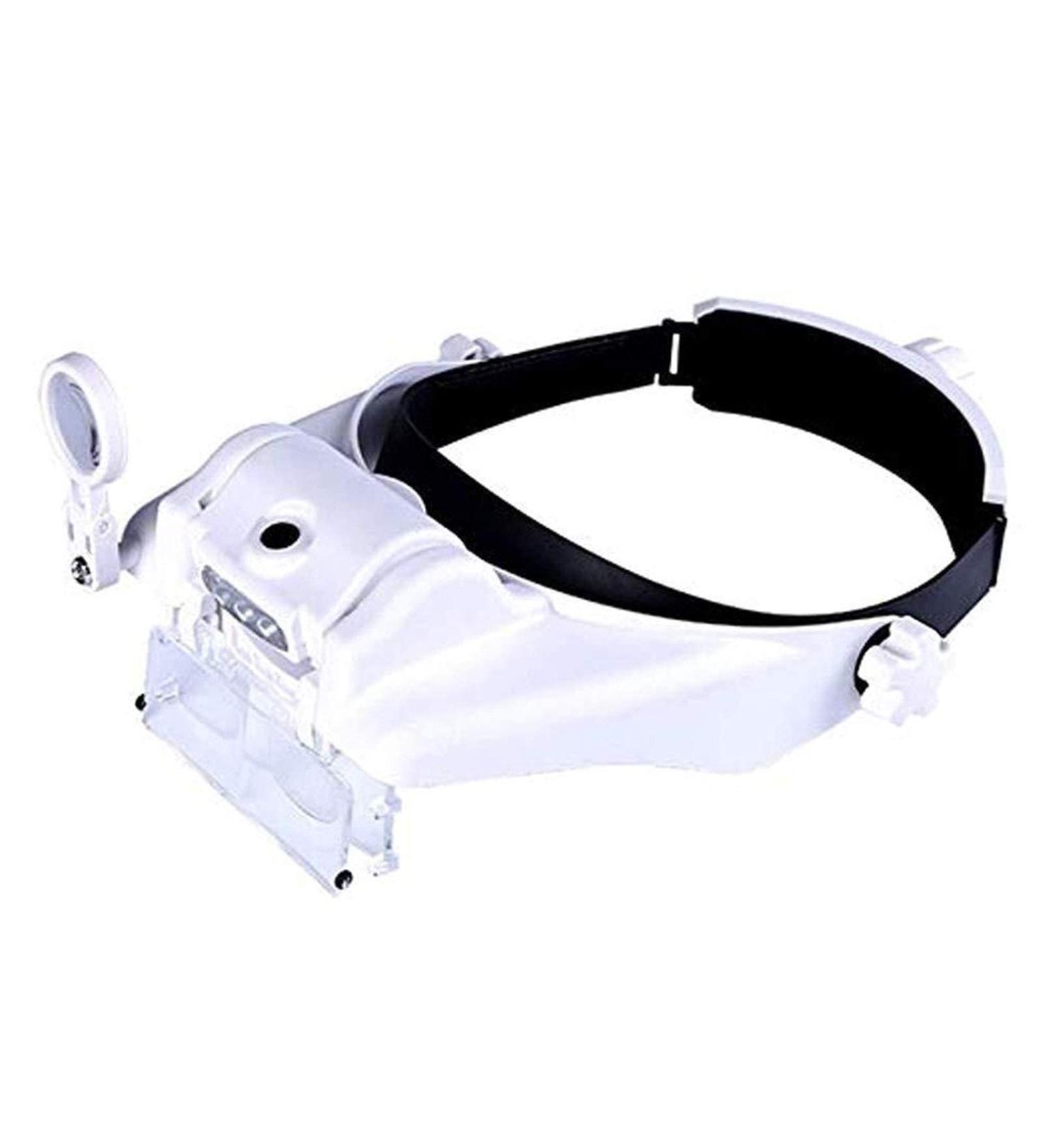 Lighted Head Magnifying Glasses Visor Headset with Light Headband Magnifier Loupe Hands-Free for Close Work Crafts Reading Repair Jewelry 5 Interchangeable Lenses - Buy Online on GoSupps.com