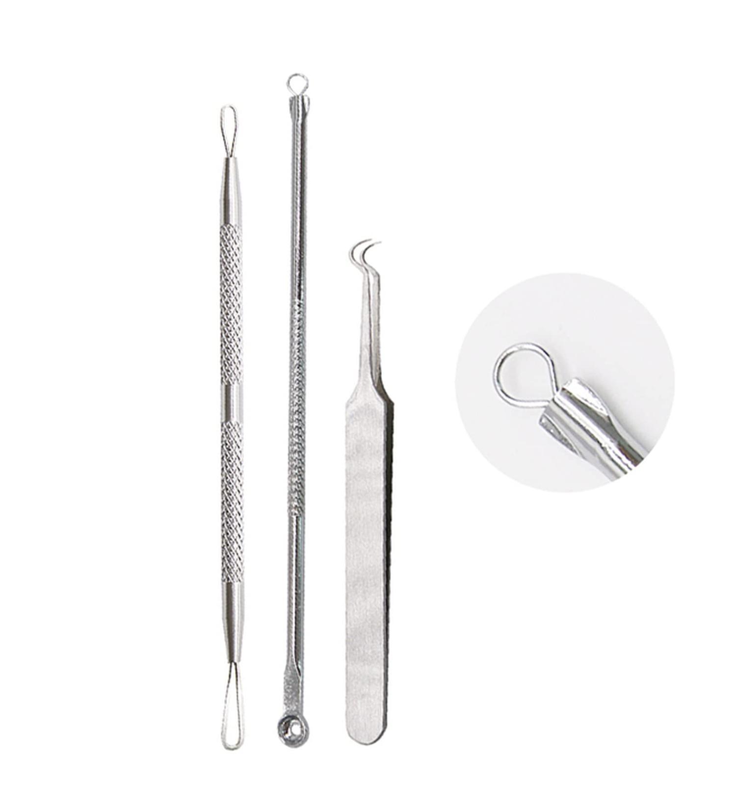 Fresh n Acne Needle - Double Head Stainless Steel Blackhead & Pimple Extractor Kit | 3pcs Facial Care Tools - Buy Online on GoSupps.com