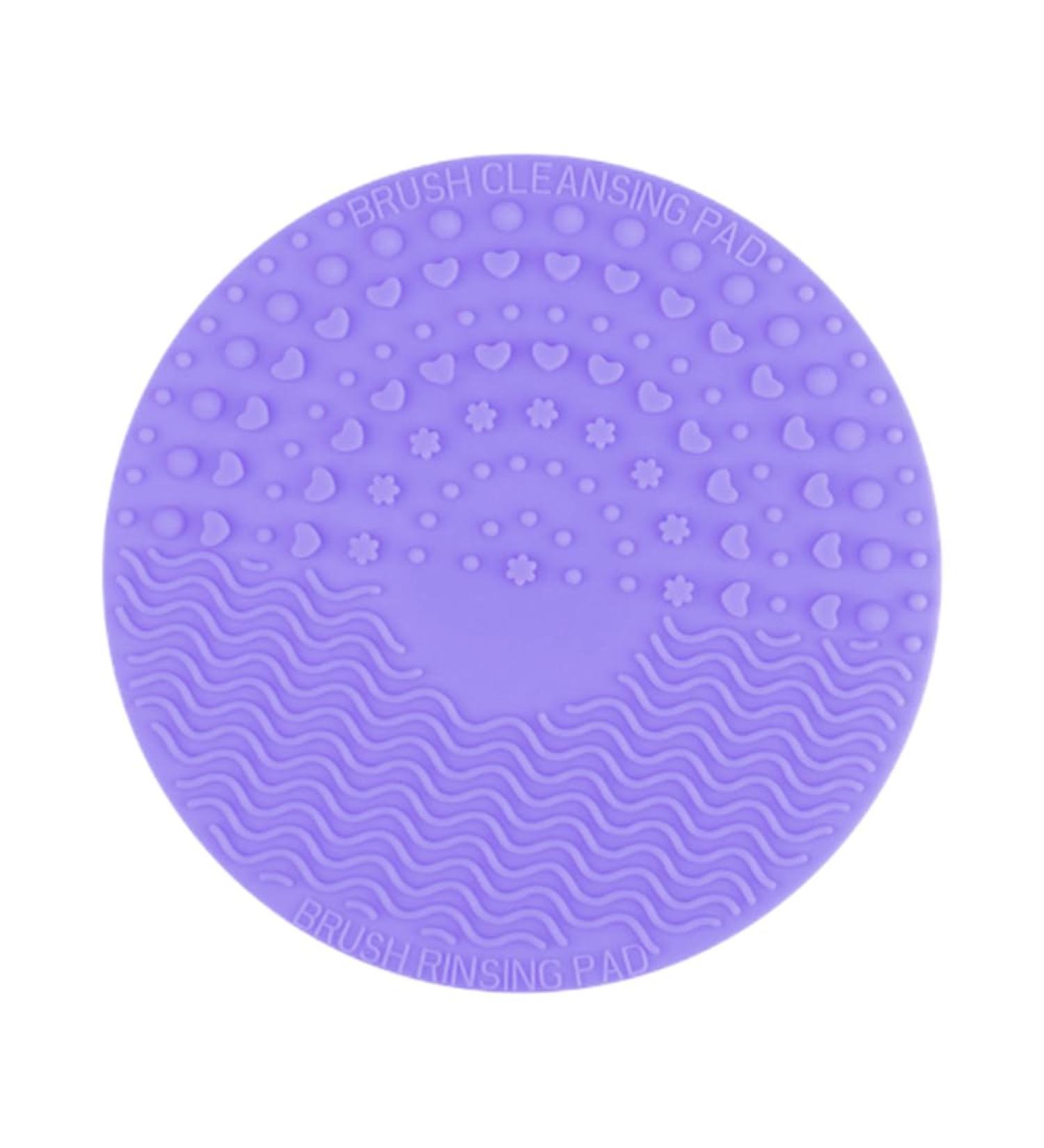 Makeup Brush Cleaner Mat Round Makeup Brush Cleaner Pad Silicone Brush Cleaner Brush Clean Pad for Makeup Tool Clean Purple - Buy Online on GoSupps.com