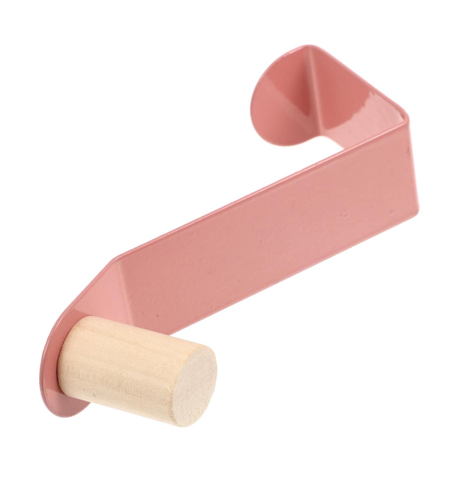 STOBAZA Door Hook Out Door Decor Wall Mounted Coat Hook Home Supply Accessory No Punching Wall Hook 24.5X12.5CM Pink - Buy Online on GoSupps.com