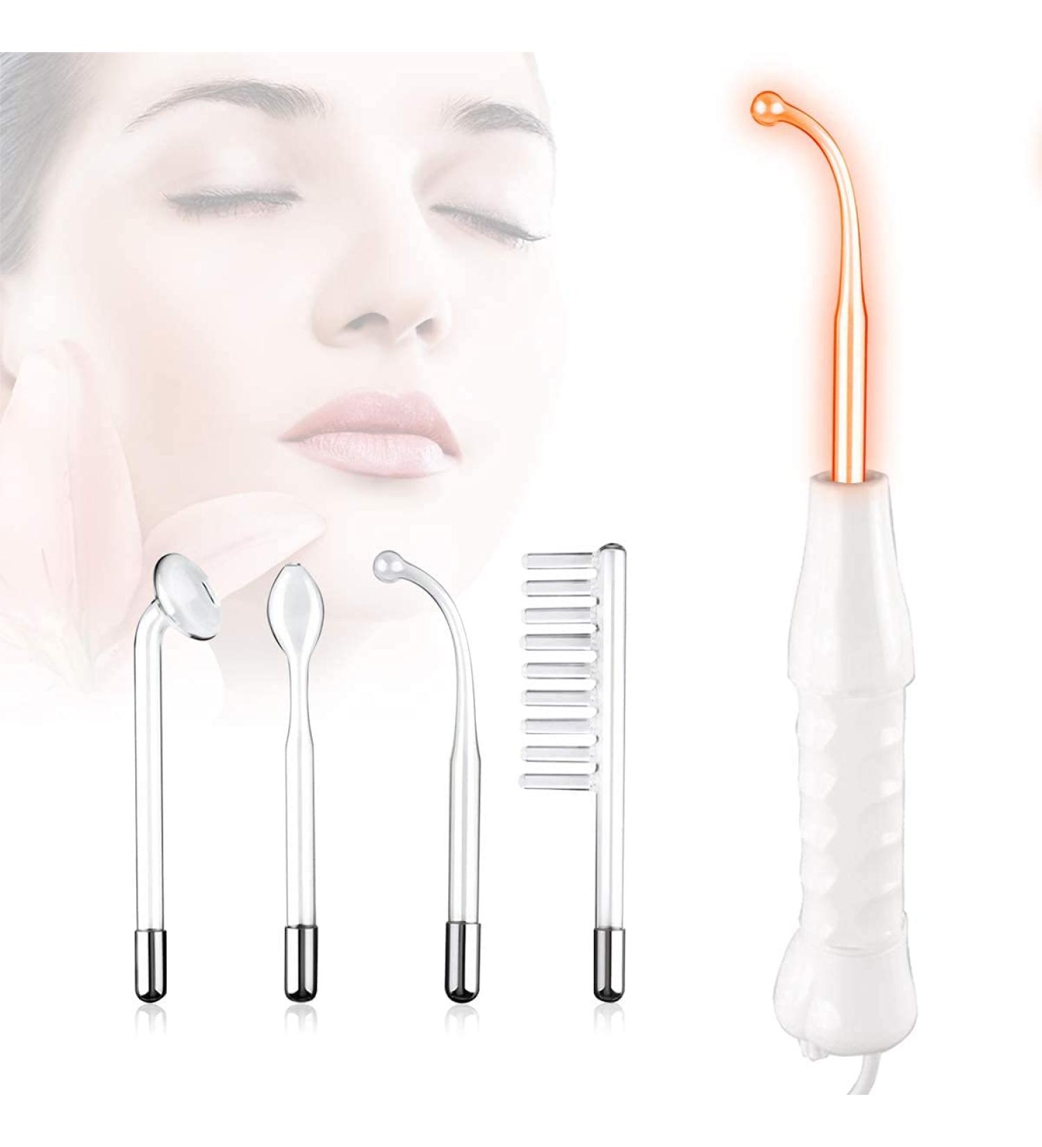 High Frequency Facial Wand Machine FAZJEUNE 4 in 1 Portable Frequency Face Massager Face Care Skin Tightening Machine Set Acne Spot Treatment Kit Reducing Puffy Eyes Wrinkles Dark Circles Freckle - Buy Online on GoSupps.com