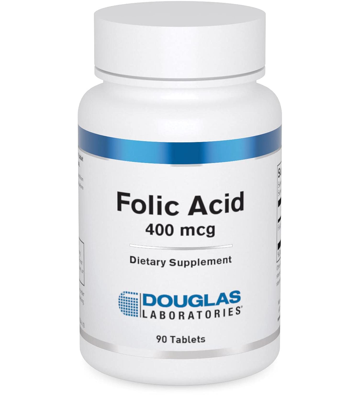 Douglas Laboratories Folic Acid 400 mcg - Support Energy & Pregnancy - 90 Tablets - Buy Online on GoSupps.com