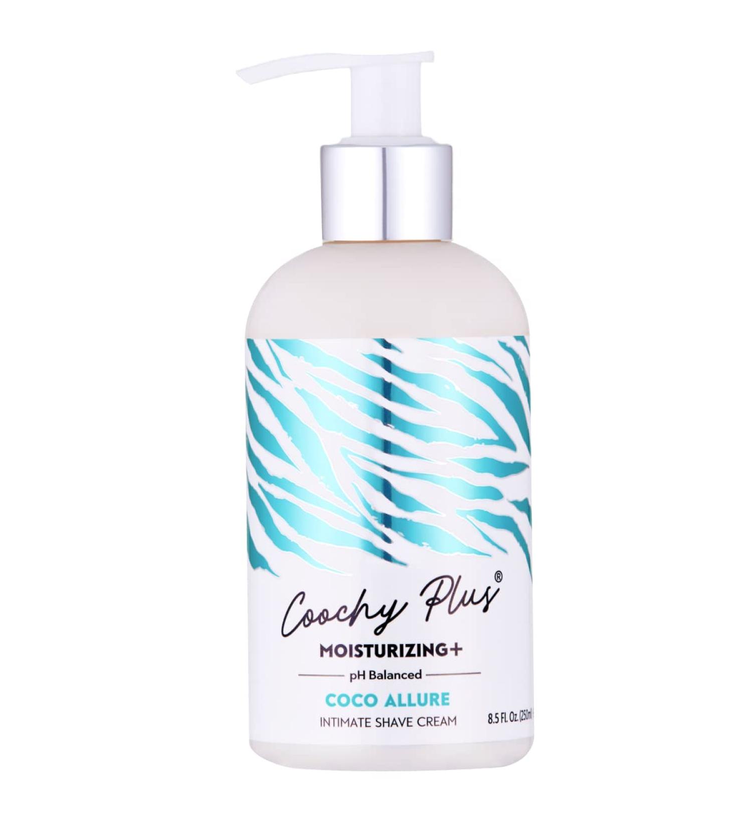 Coochy Plus Intimate Shaving Cream COCO ALLURE - Rash-Free Moisturizing Formula for Pubic, Bikini Line, Armpit - Prevents Razor Burns & Bumps - 1-Pack Green - Buy Online on GoSupps.com