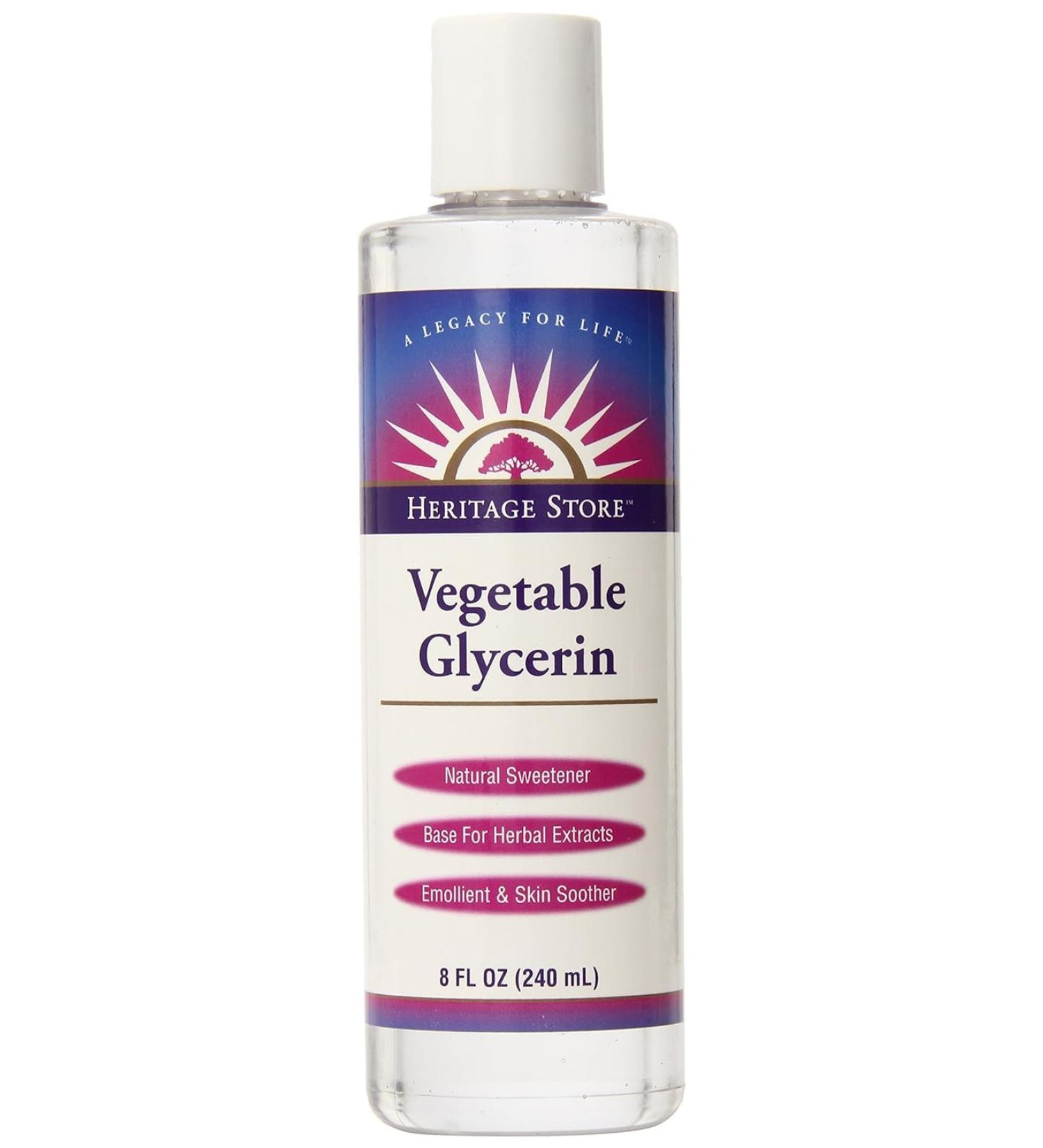 Heritage Store Vegetable Glycerin 8 Ounce - Premium Quality for DIY & Skincare | International Shipping Available - Buy Online on GoSupps.com