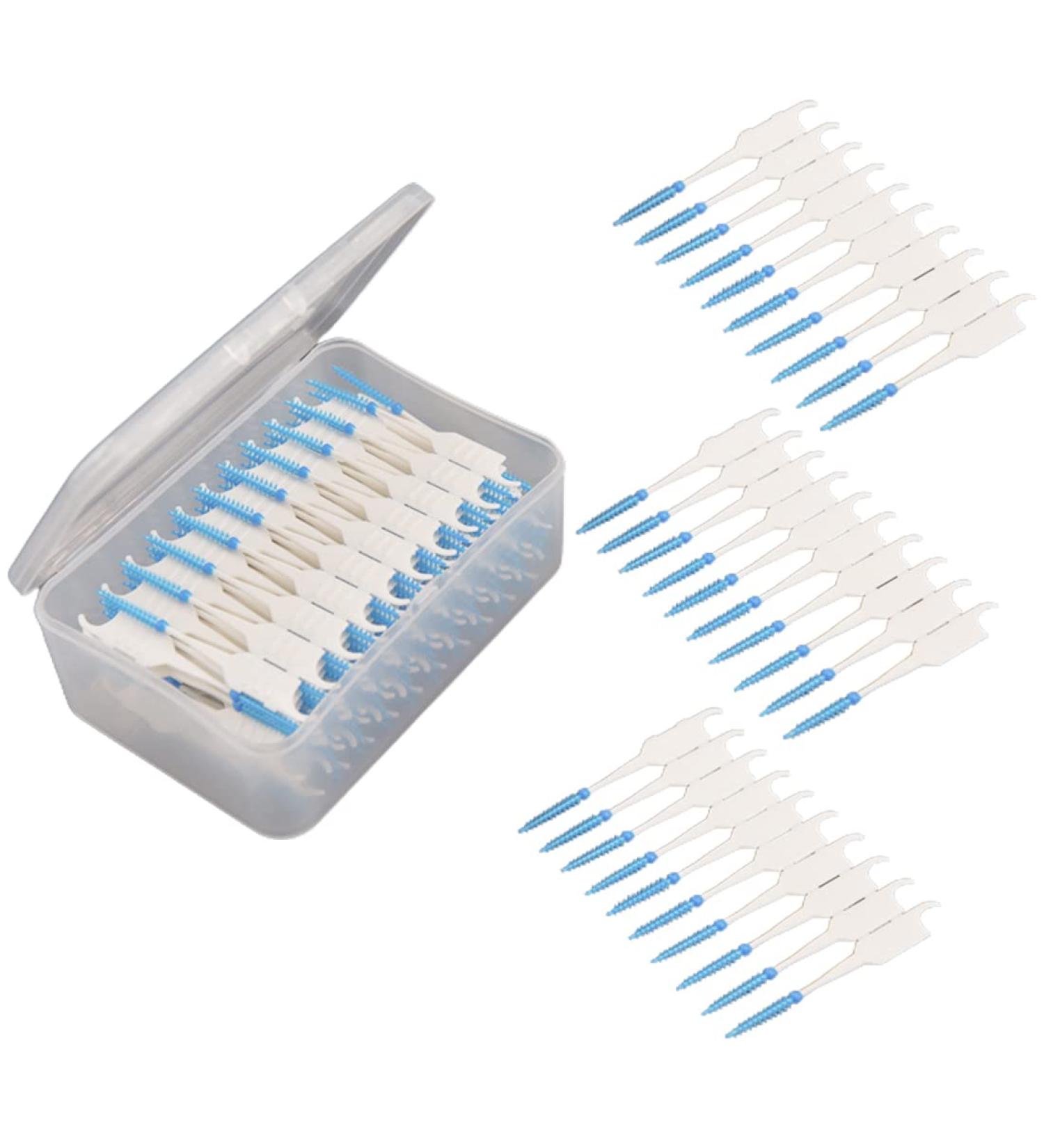 Dulspue 100 Pieces Soft Silicone Interdental Brushes - Adaptive Oral Care for Healthy Smiles - Buy Online on GoSupps.com