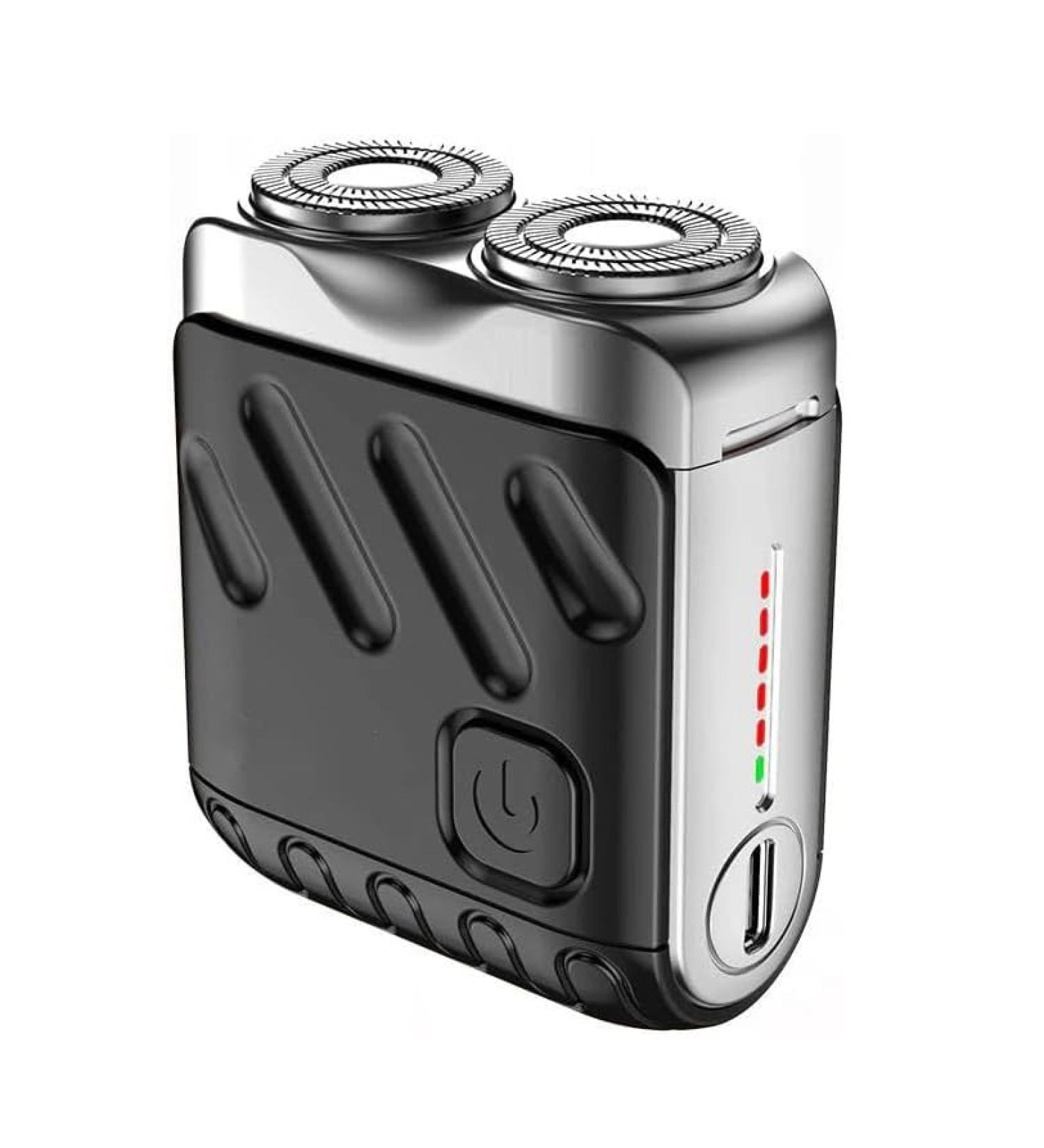 Mini Electric Shaver for Men - Portable Rechargeable Razor for Home Office & Travel - Sleek Black Design - Buy Online on GoSupps.com