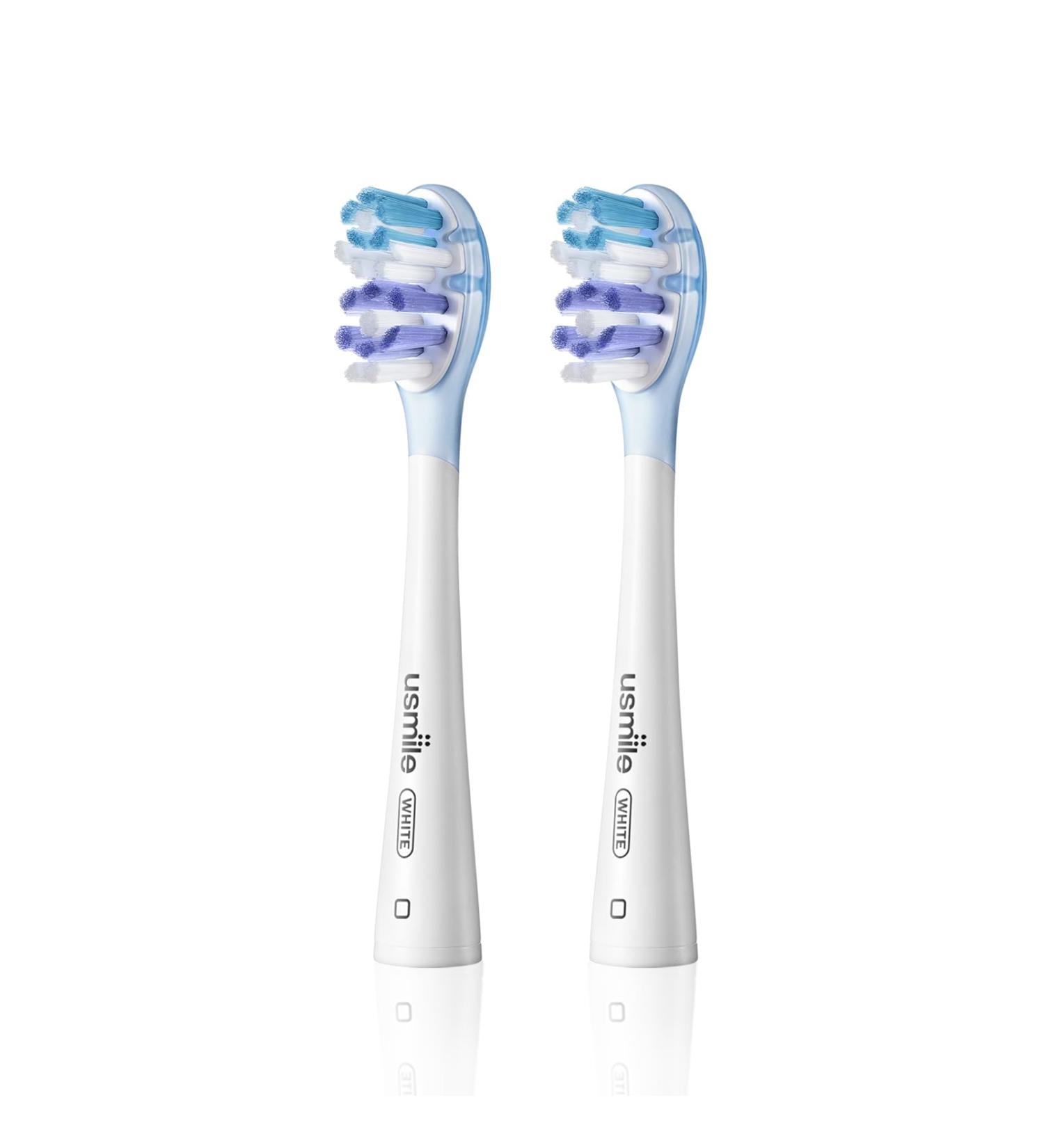 usmile Replacement Brush Heads for Y10 Pro/P20 Pro/P10 Pro/Y1S - Patented Shock Absorption & Air Cushion Compatible Electric Toothbrush (2-Pack - Buy Online on GoSupps.com