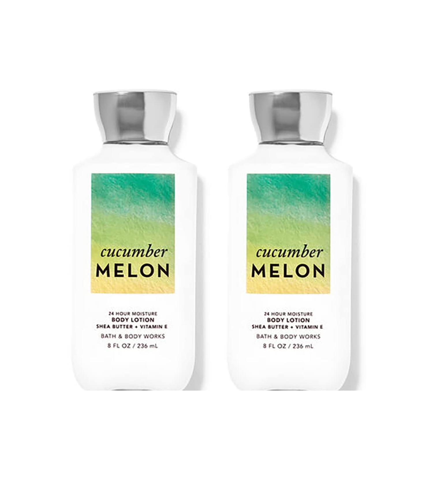 Bath and Body Works Cucumber Melon Super Smooth Body Lotion 8 Oz -2 Pack (Cucumber Melon)