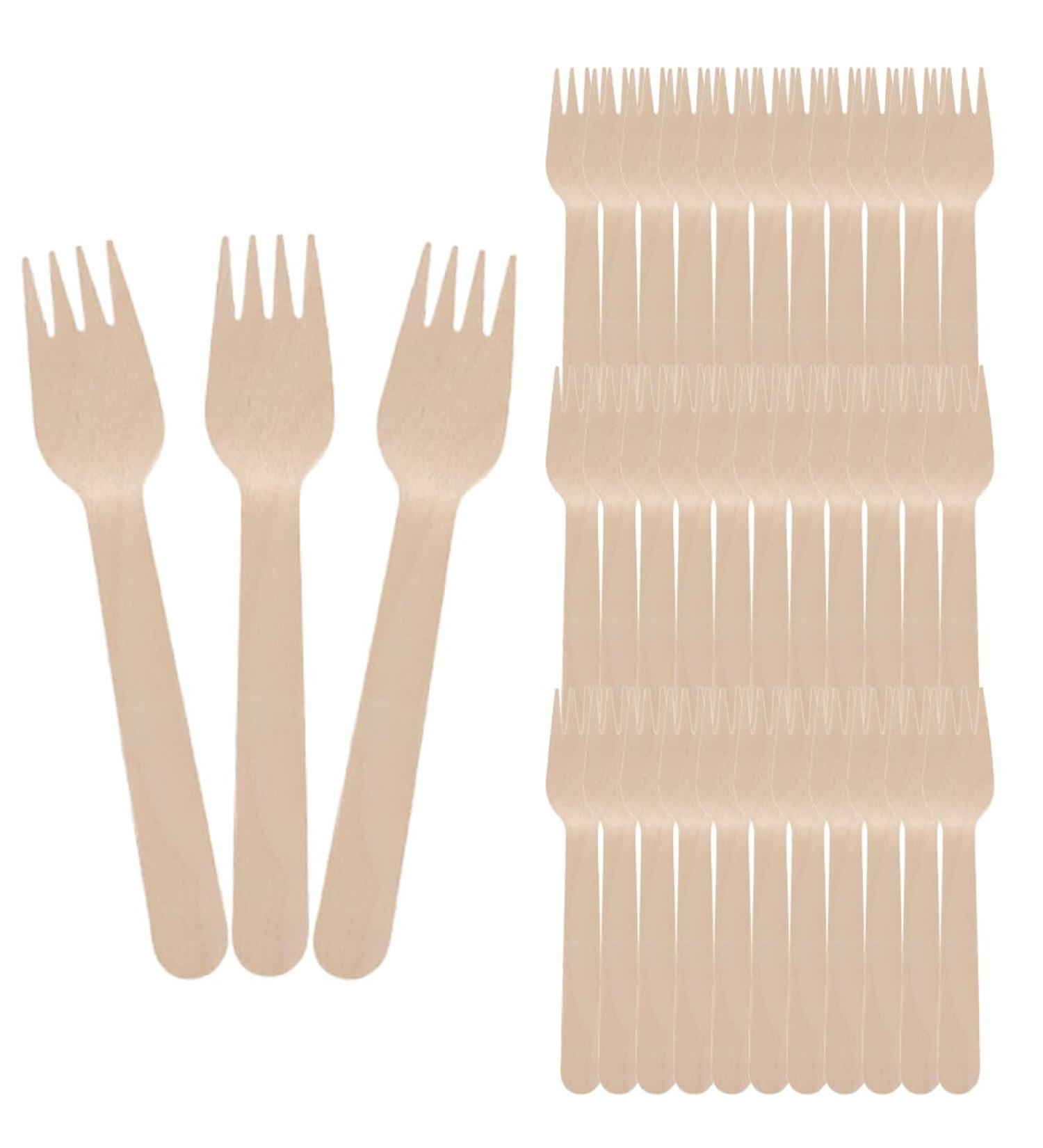 50 Count Disposable Wooden Cutlery Compostable Cutlery Set Utensils Set - 50 Count Wooden Forks Disposable Utensils Compostable Silverware Eco Friendly Forks for-Parties 16cm/6.3in Wooden Fork X 50 - Buy Online on GoSupps.com