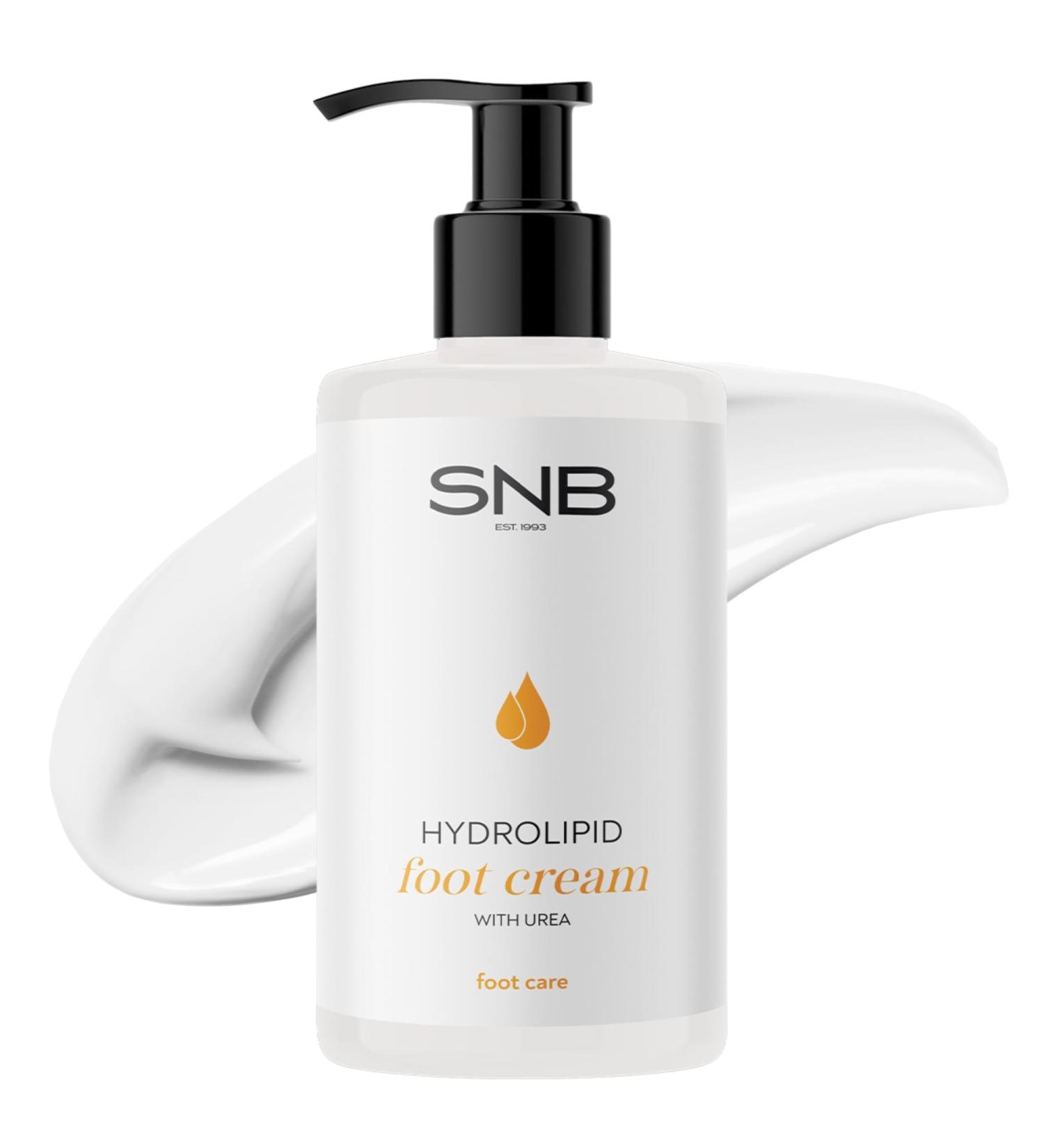 SNB Professional Hydrolipid Foot Cream 250 ml with 8% Urea and Glycerin | 85% of the added ingredients are of natural origin | Foot Care | For very dry skin and
