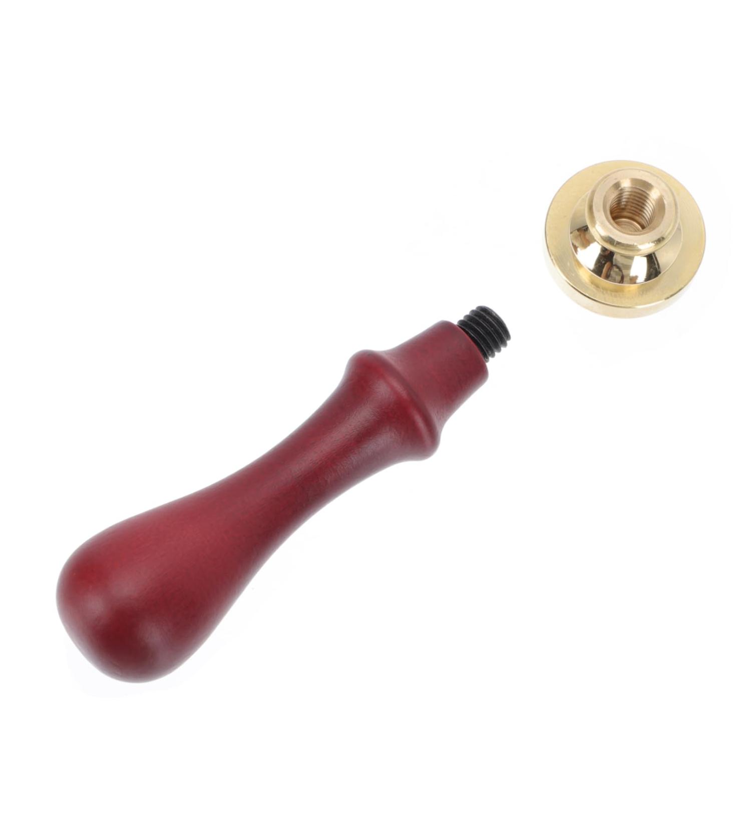 CRILSTYLEO 1pc Dispensing Plate Tool Vintage Wax Seal Stamp Handle Cosmetic Pressing Stamper Copper Copper Head 1 count (Pack of 1) Brown - Buy Online on GoSupps.com