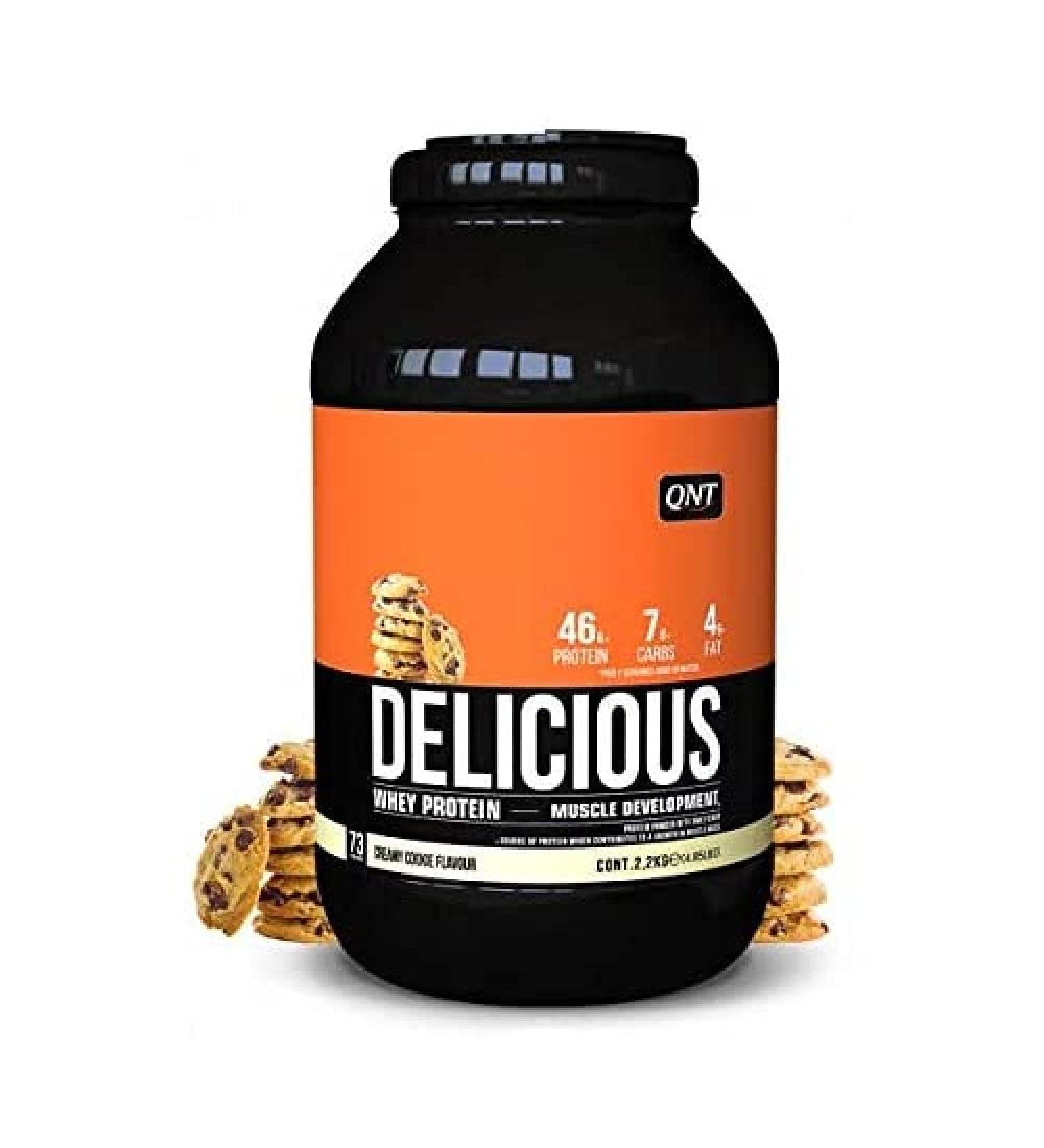 QNT Delicious Whey Protein Powder Cookies & Cream 2.2 kg Cookies & Cream 2.2 kg