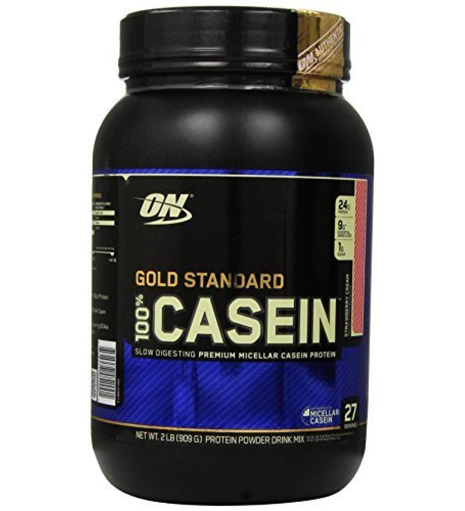Optimum Nutrition Gold Standard 100% Casein Strawberry Cream 2 Pound by Optimum Nutrition