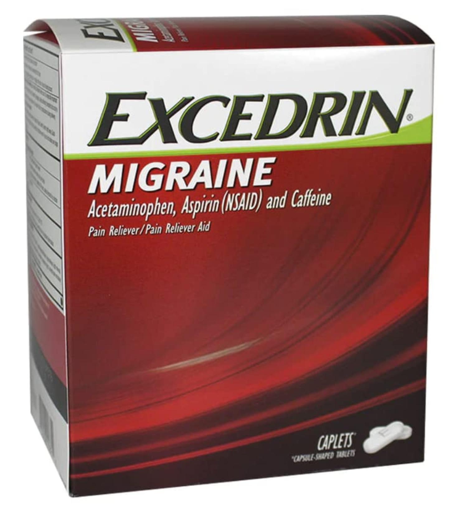 Excedrin Migraine 50 Pack - 2 Caplets per Pack - Single Dose Box - Buy Online on GoSupps.com