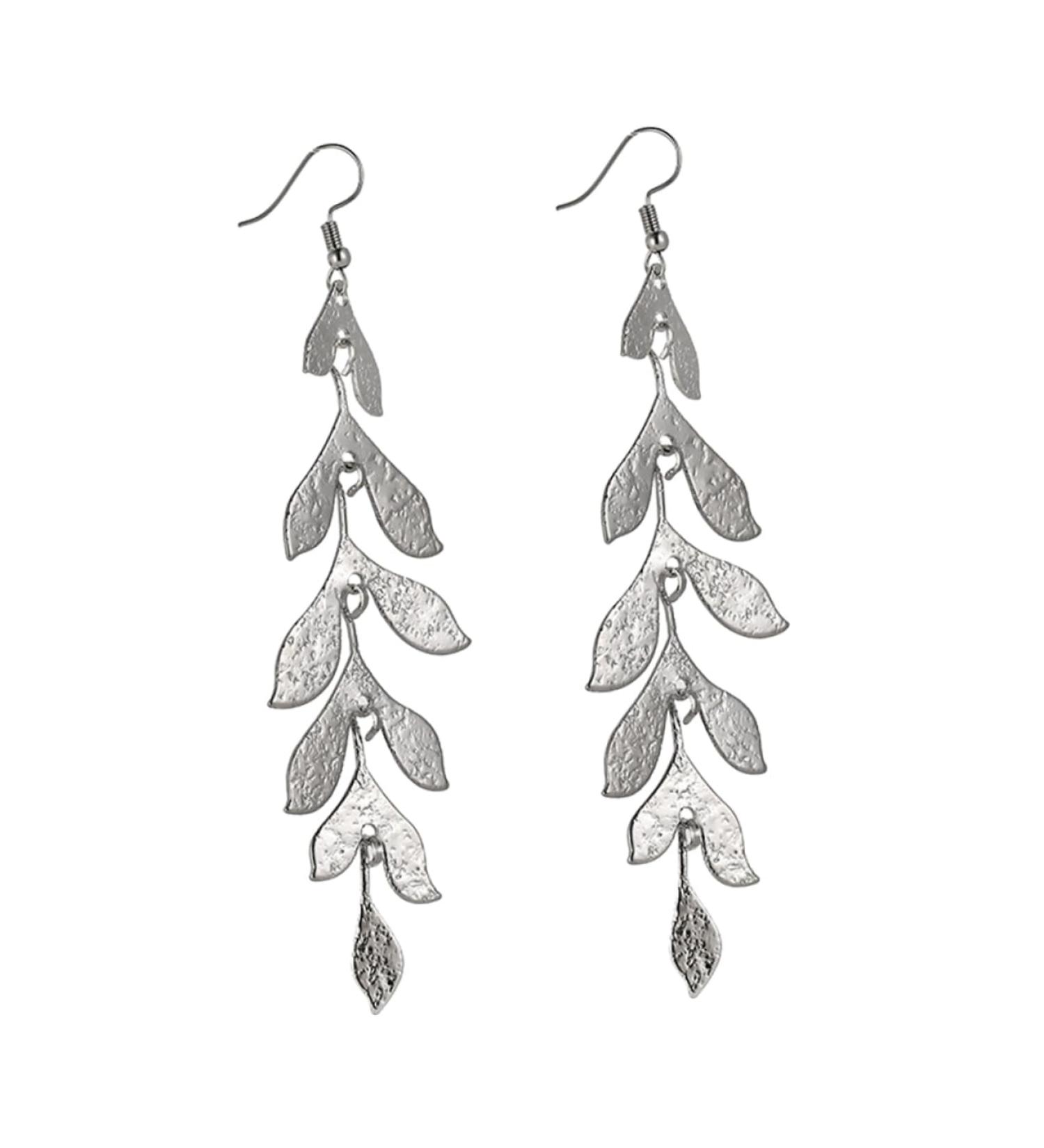 Earrings silver earrings for women 2 Pairs trendy earrings dangle earrings silver bridal earrings silver locket earrings trendy mermaid pendant earrings 11*3cm Silver - Buy Online on GoSupps.com