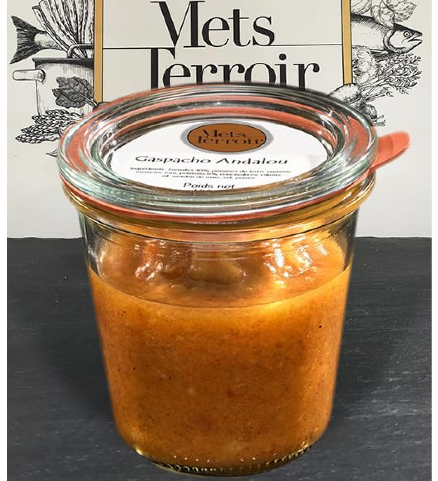 Gaspacho Andalou Vegetable Dish | Vegan Dish | French Gastronomy | Artisan Production | Salted Dish | Serving 180 Grams - Buy Online on GoSupps.com
