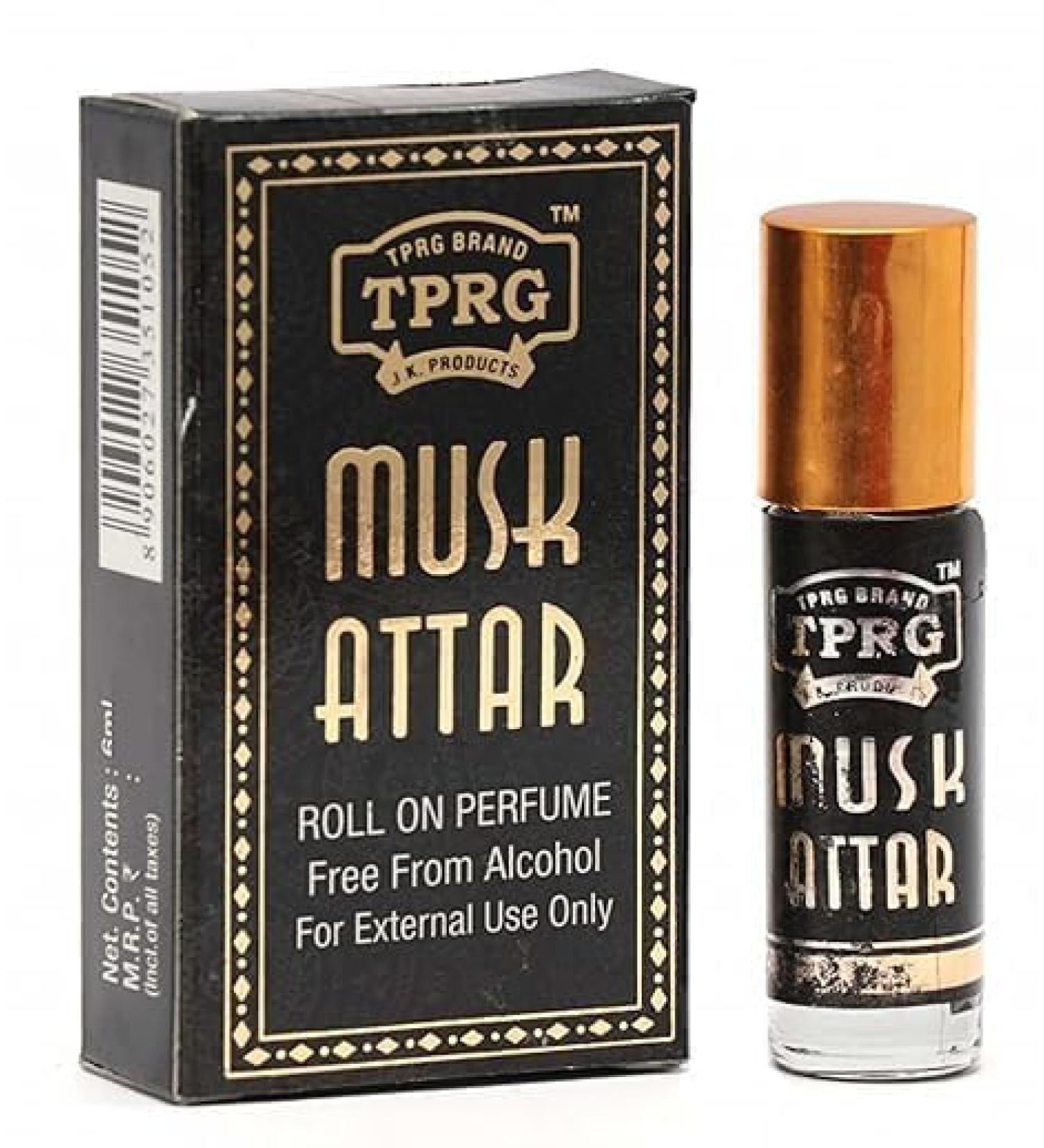 VS Products TPRG Musk Attar 3ml Natural Attar Long Lasting Fragrance Hanky Perfumes (Pack of 1 x 3ml)