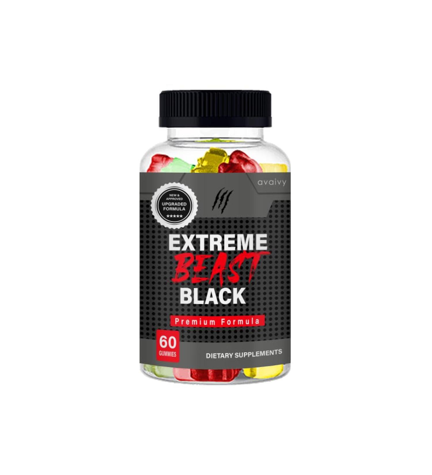 Avaivy Extreme Beast Black - Extreme Beast Beast Gummies (Single 60 Gummies)