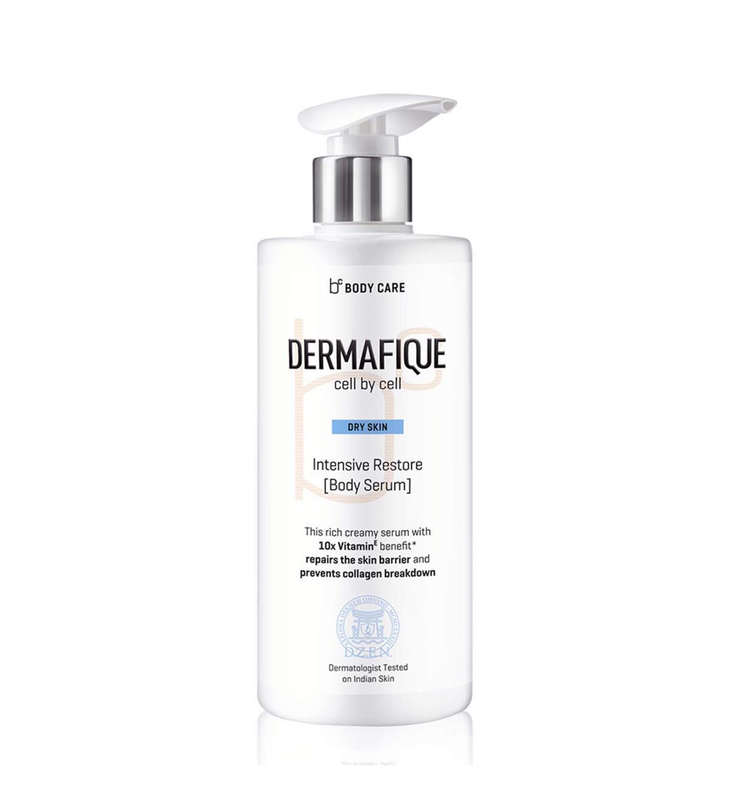 Daarmafique Intensive Restore Body Lotion Serum with Vitamin E 300ml Body Lotion for Dry Skin with 10x Vitamin E Benefits & Deep Hydration Moisturizer for Body | Dermatologist Tested - Buy Online on GoSupps.com
