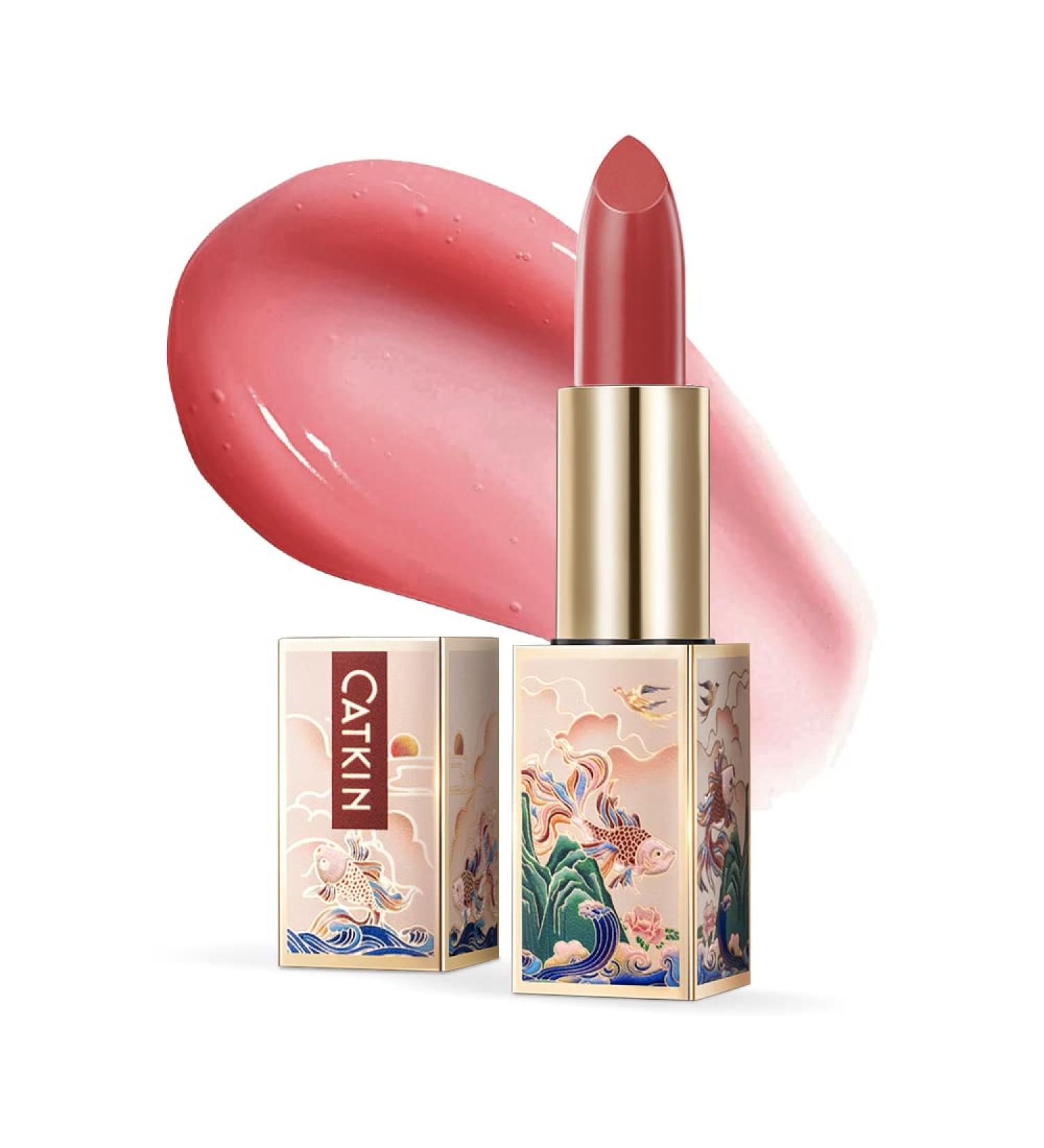Catkin Lip Balm Classic - Natural Tinted Lip Care with Vitamin E for Dry Lips (C06 Camellia) - 3.3g - Buy Online on GoSupps.com
