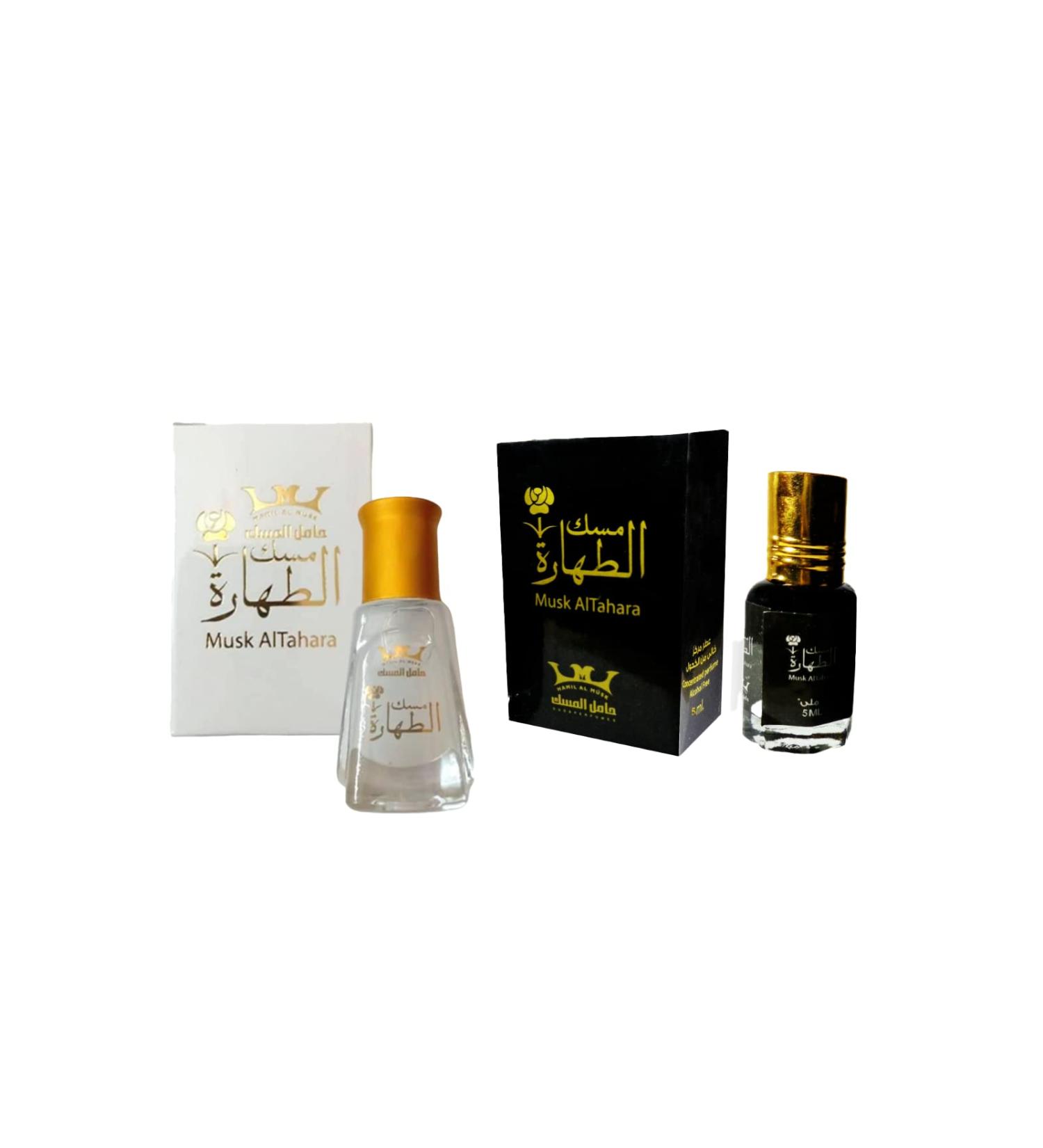 Musk Al Tahara 100% Pure Saudi Altahara Perfume thickk oil for body Black & White 6ml each