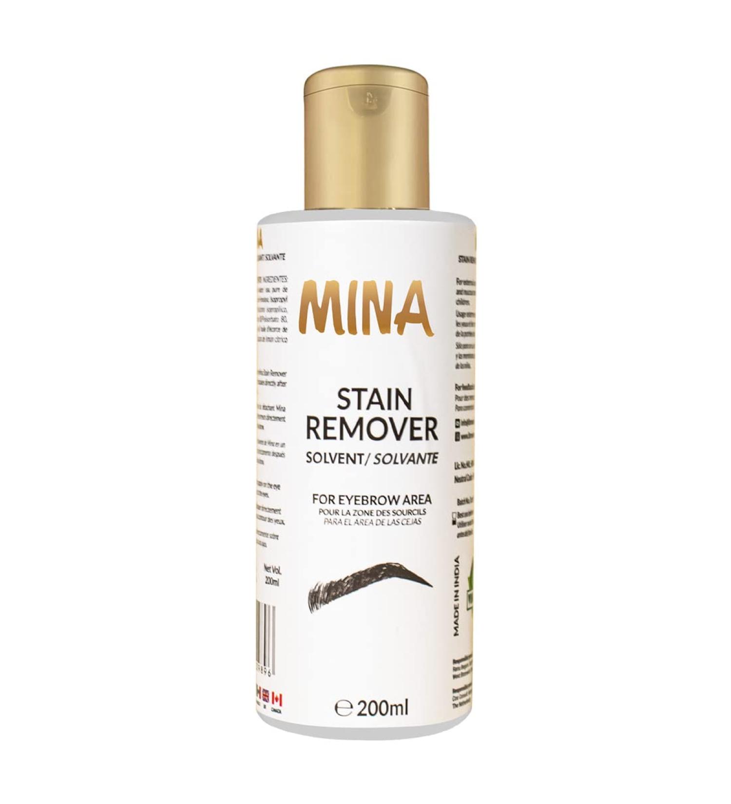 MINA Stain Remover | Gentle Hair and Tint Color Remover for Eyebrow Skin | 200ml - Buy Online on GoSupps.com