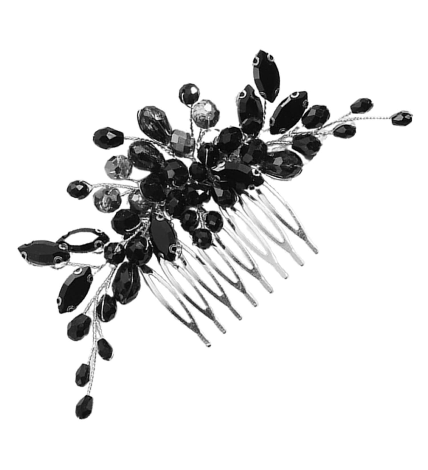 DOITOOL Rhinestone Flower Headpiece Decorative Hair Comb Bridal Hairpiece Wedding Bridal Hair Comb French Hair Side Combs Christmas Hair Comb The Flowers Miss Accessories Crystal - Buy Online on GoSupps.com