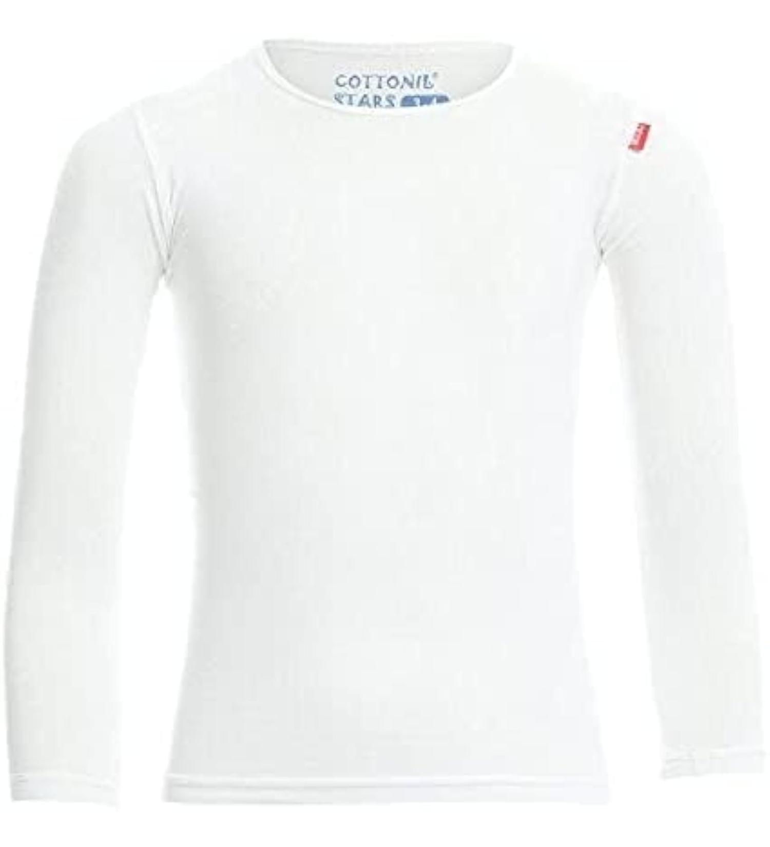Cottonil Long Sleeves Stretch Cotton Undershirt for Boys - 2 Pieces - White Color 7/8 yrs White