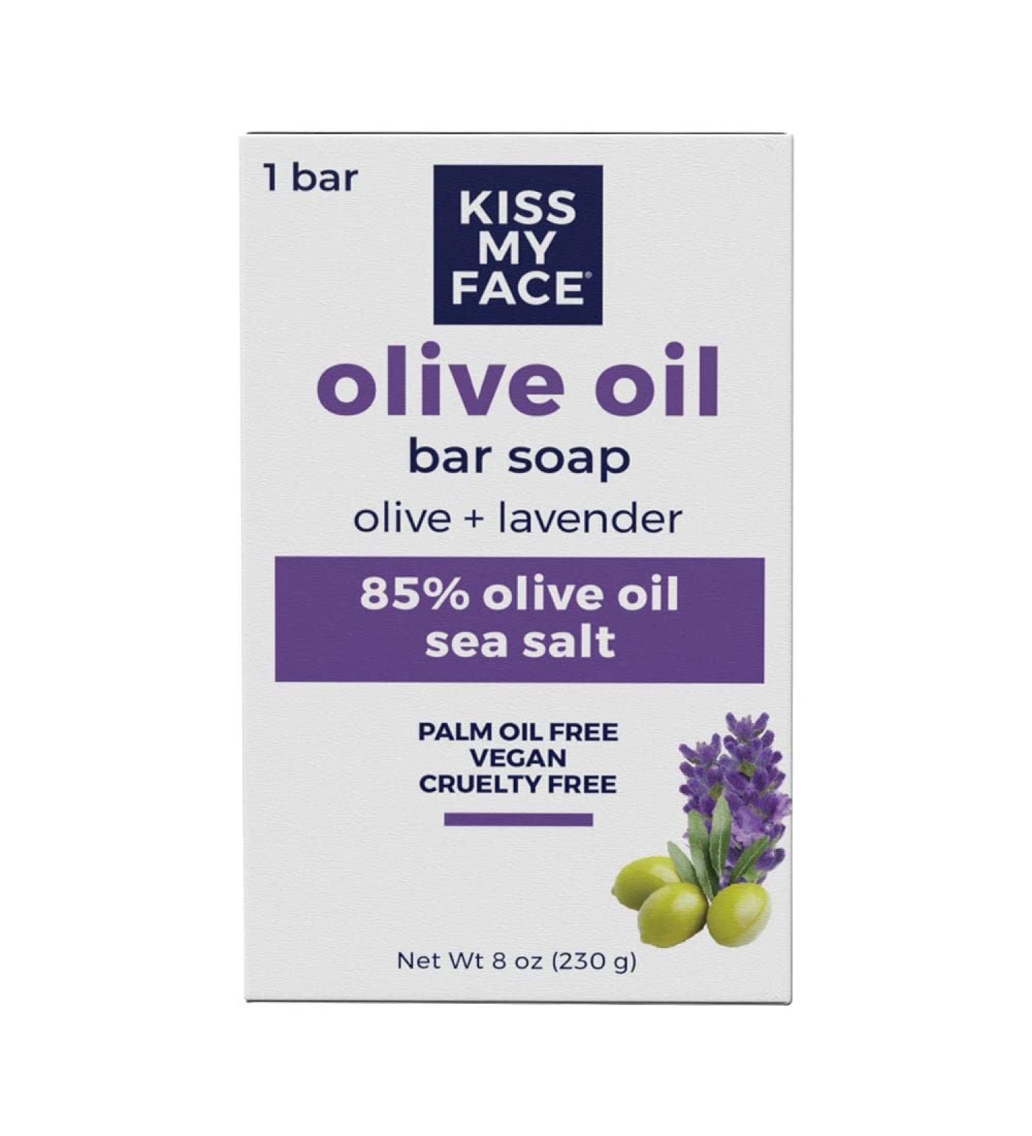 Kiss My Face Olive Oil & Lavender Bar Soap 8 oz - Pack of 5 | Natural and Nourishing Soap Bars - Buy Online on GoSupps.com