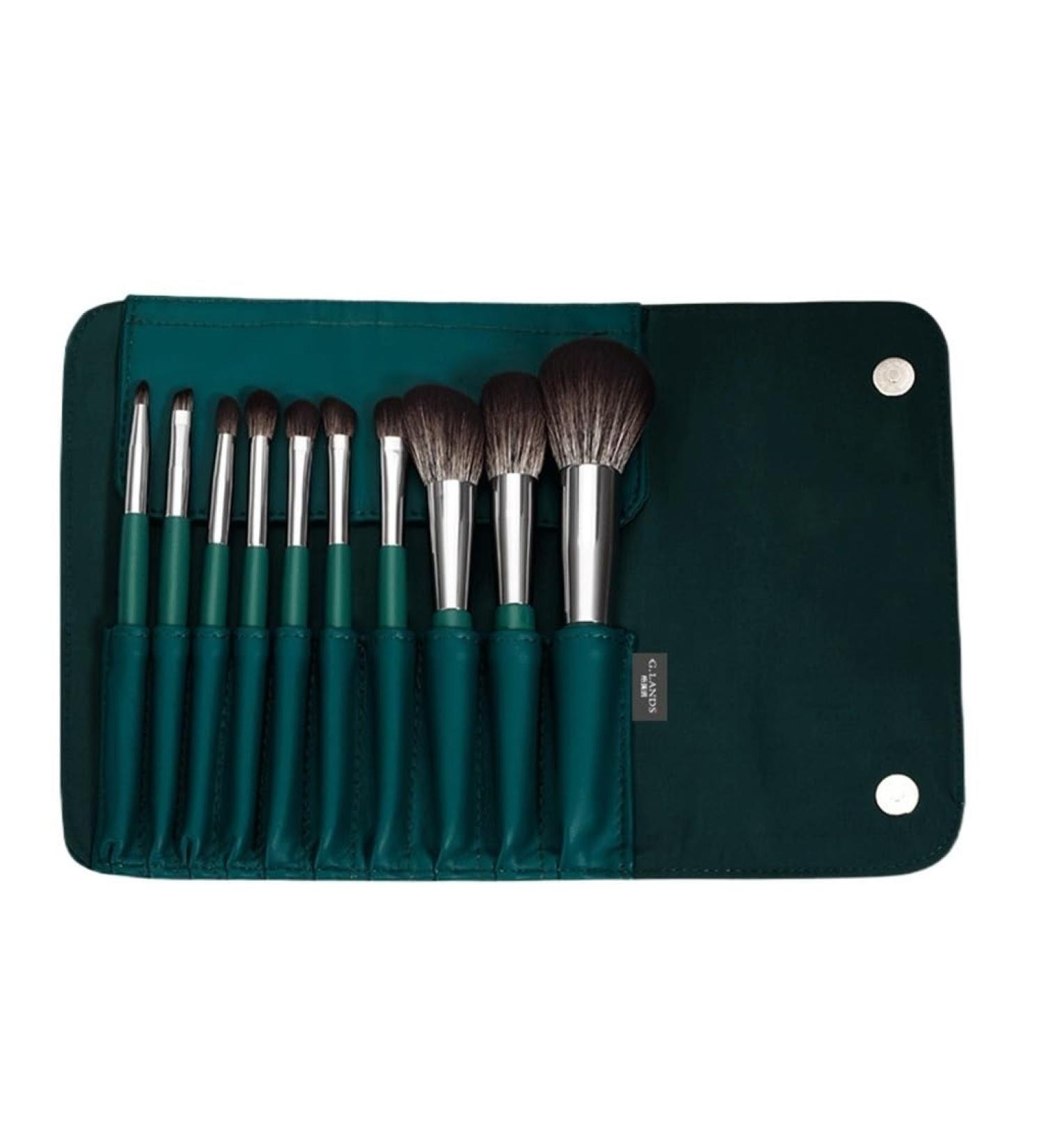 Ten Piece Makeup Brush Set - Portable Eye Shadow & Powder Brushes | Ideal for Professional and Everyday Use - Buy Online on GoSupps.com