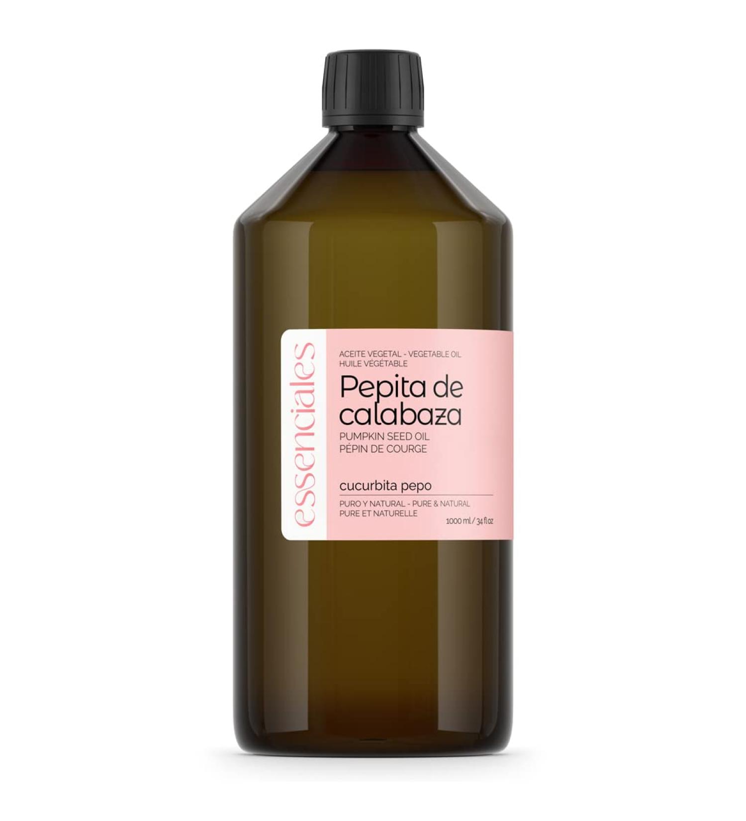  Essenciales Essentials - Pumpkin Seed Oil Virgin 100% PURE 1 Liter | Cucurbita Pepo Vegetable Oil 1st Cold Press - Buy Online on GoSupps.com