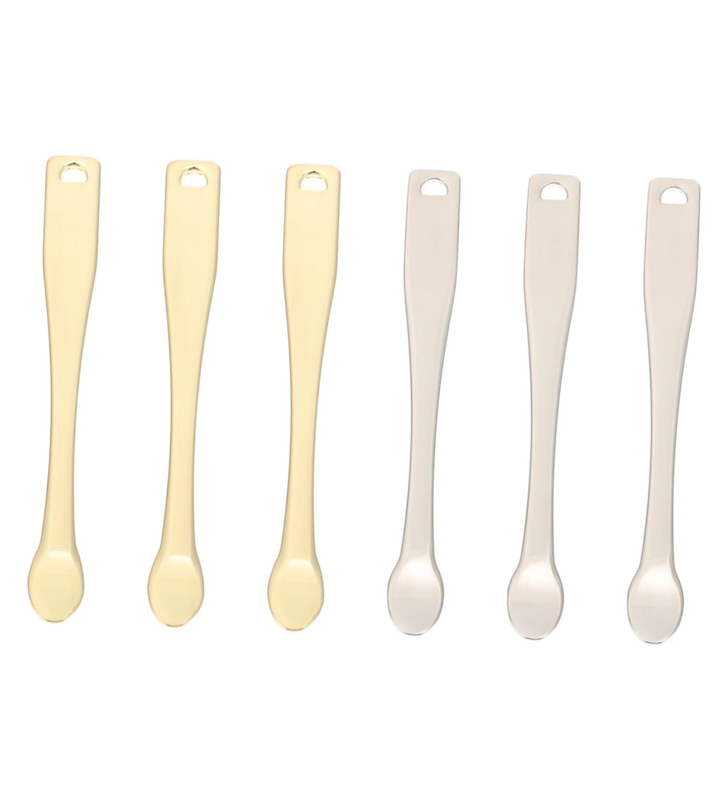 FRCOLOR 18 Pcs Electroplating Cream Spoons - Mini Makeup Spatulas for Facial Cream & Masks - Zinc Alloy Galvanic Spatulas - Gold Finish - Buy Online on GoSupps.com
