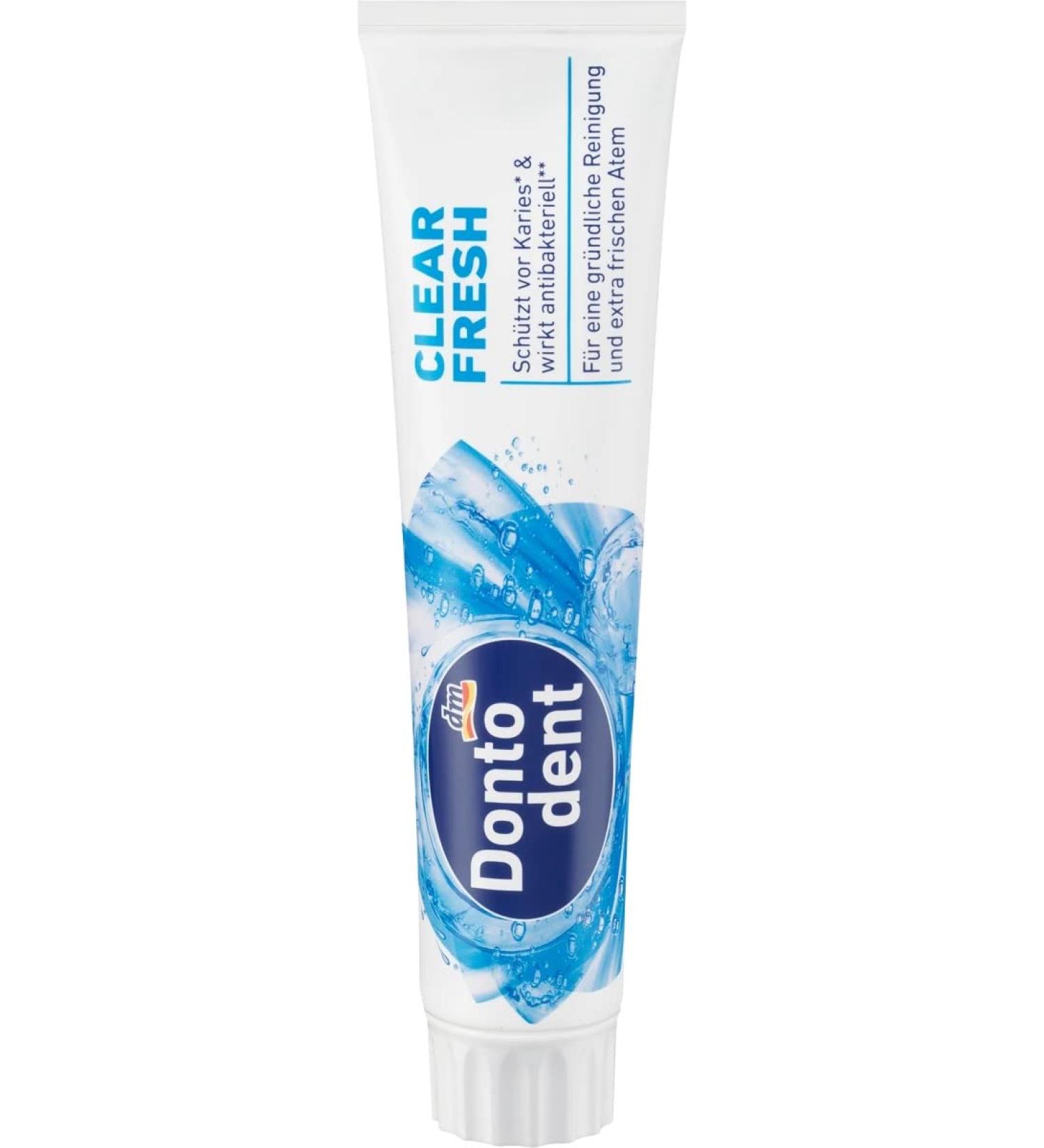 DONTODENT Toothpaste Clear Fresh 125 ml - Maximum Freshness for Healthy Teeth | International Shipping Available - Buy Online on GoSupps.com