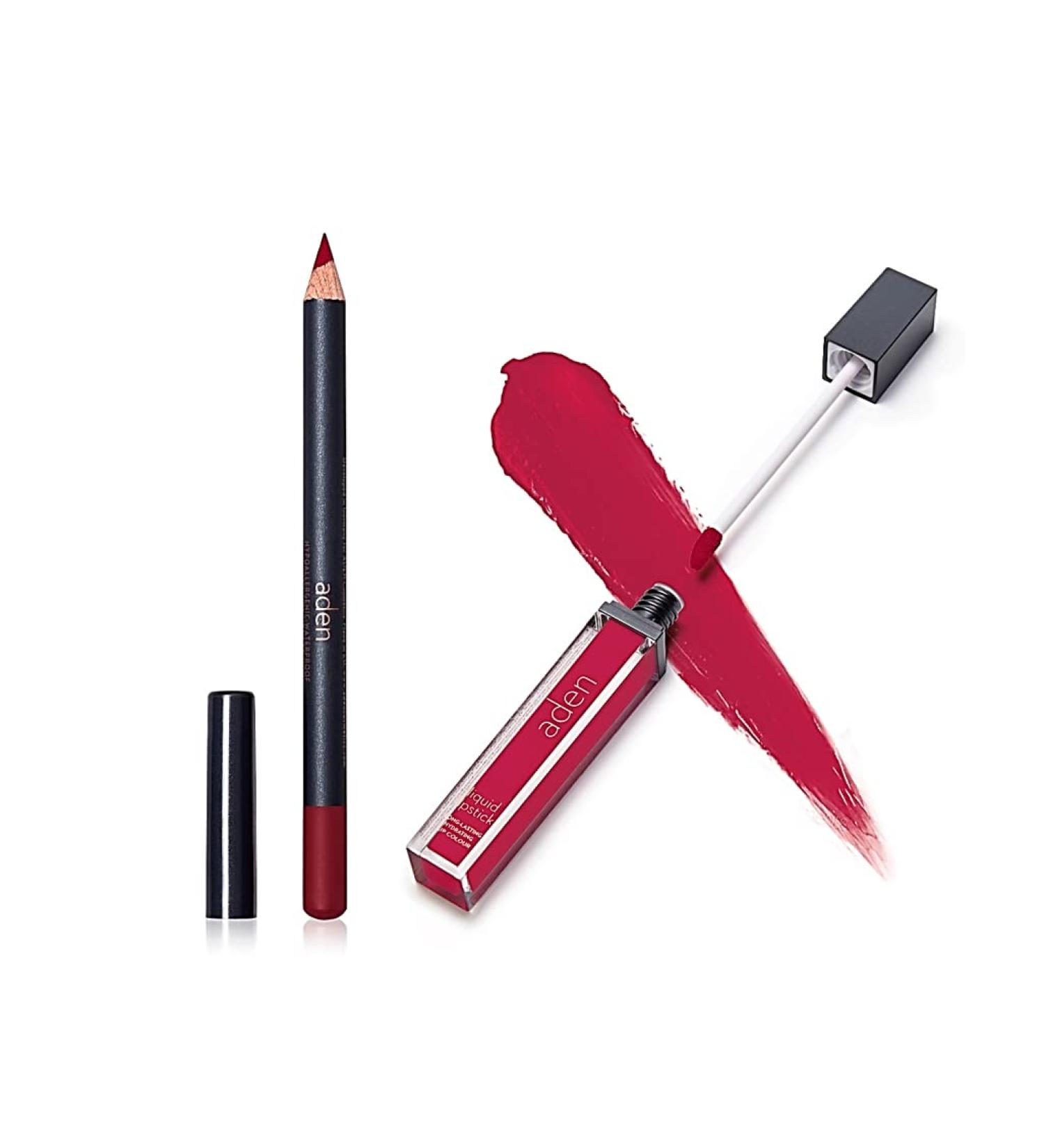 Buy 2 in 1 Matte Liquid Lipstick & Lip Liner Set - Non-Smudge Quick Drying Highly Pigmented | 19 Raspberry - Hydrating Formula Made in Italy - Buy Online on GoSupps.com