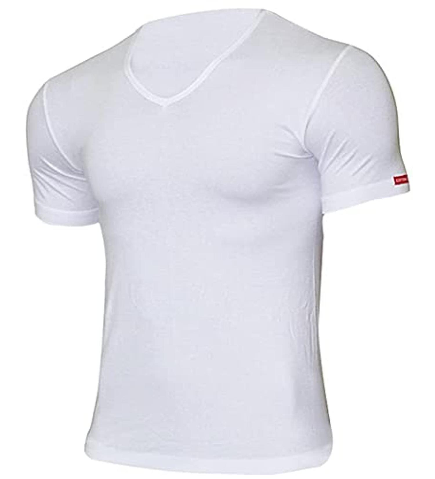Cottonil white undershirt for men - white L