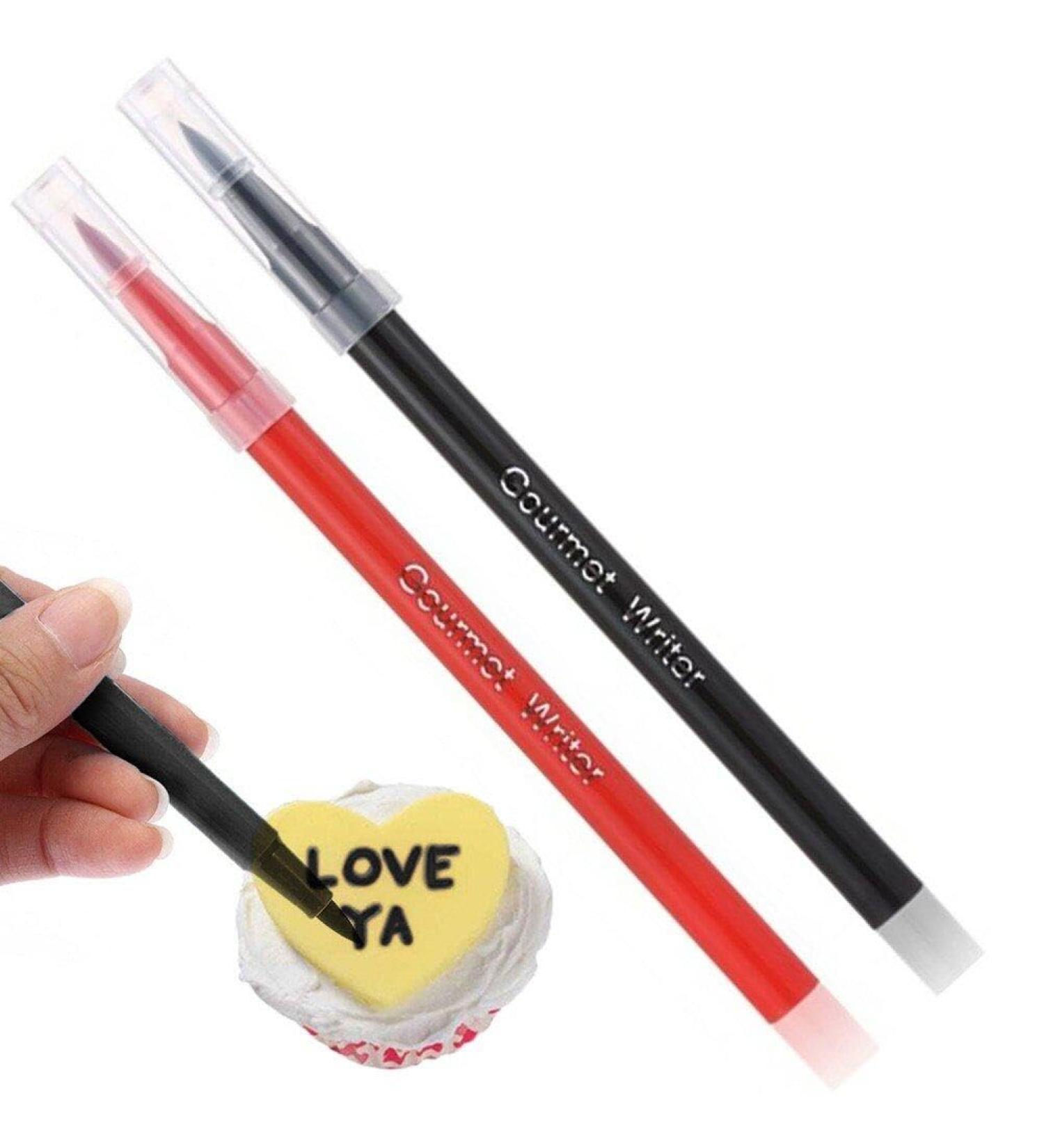 2 Pcs Diy Baking Pigment Pen Brush Food Coloring Pen for Drawing Biscuits Fondant Cake Decorating Tools Cake Diy Draw Tool - Buy Online on GoSupps.com