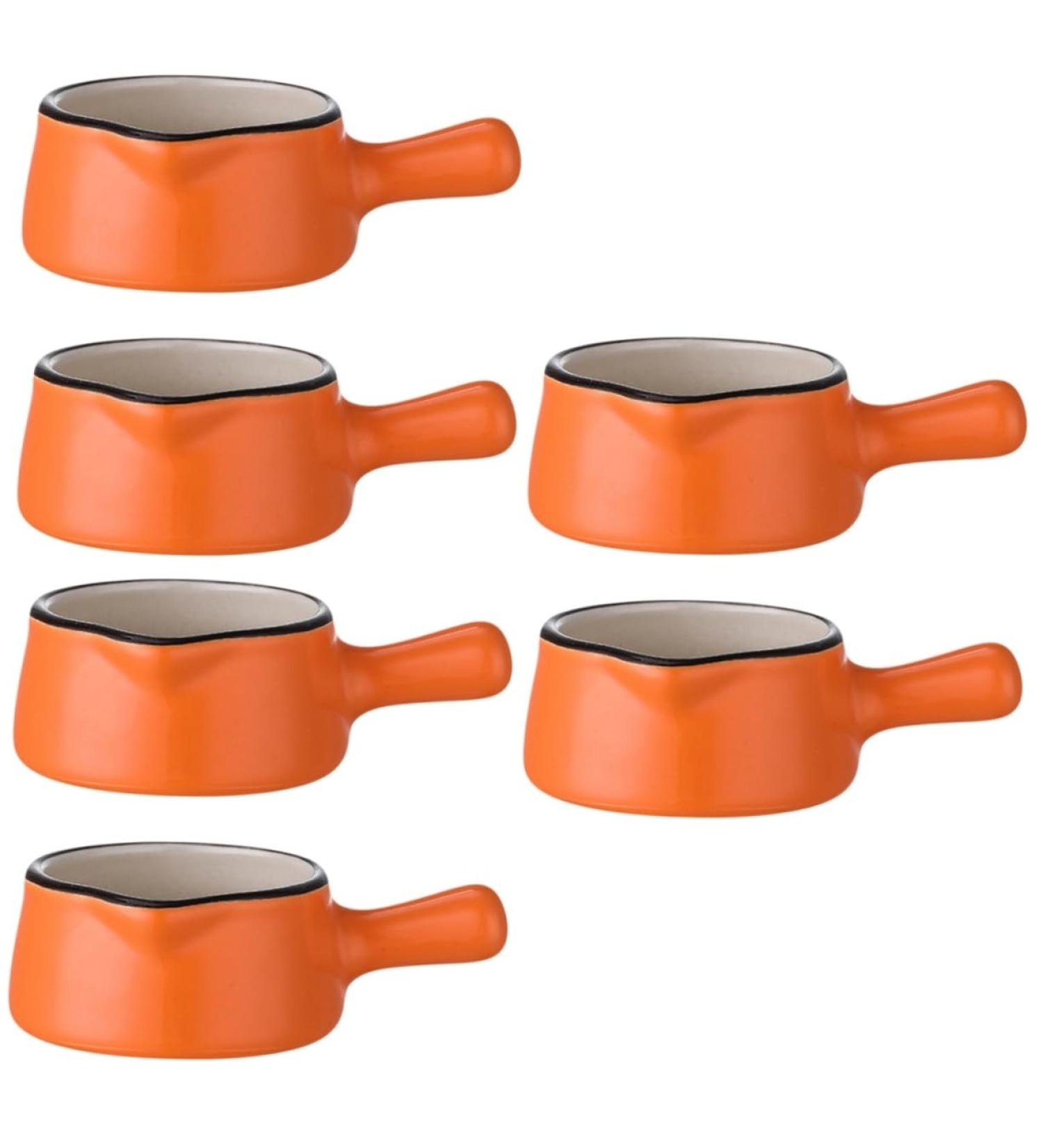 MAGICLULU 6 Pcs Mini Sauce Dish Milk Pasta Cooker Condiment Pot Coffe Creamer Espresso Mugs Coffee Mini Butter Seasoning Serving Dishes Dipping Sauce Bowls Sushi Drying Rack Ceramics Baby 8X5X3CMx3pcs Orangex3pcs - Buy Online on GoSupps.com