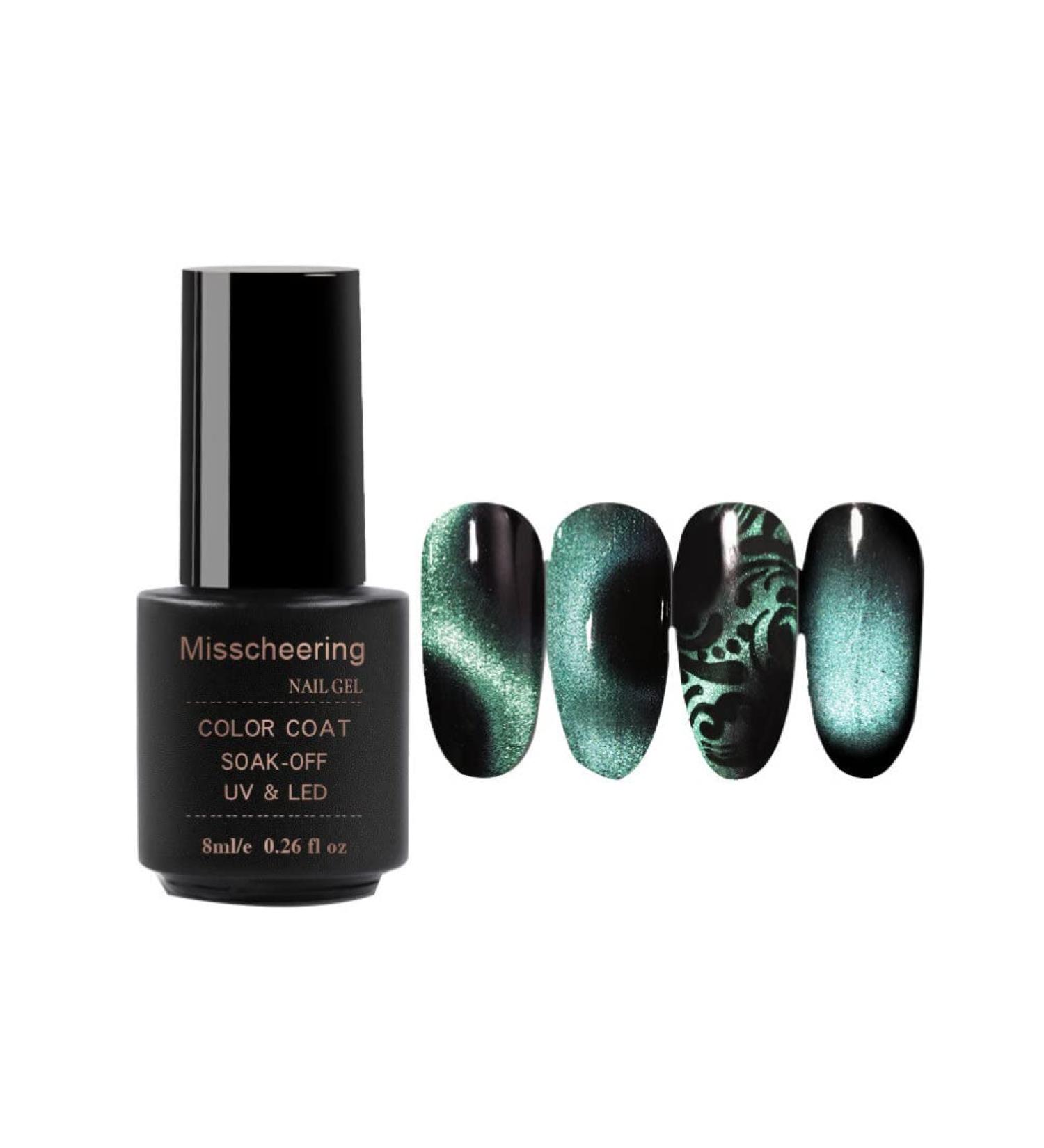 Minkissy 5D Nail Gel Cat Eye Gel Nail Polish Set Eye Gel Nail Polish Cat Eye Nail Polish Kit Cat Eye Polish Magnetic Polish for Nail Art Design (As shown 2) Womens Manicure Cat Picture 2 - Buy Online on GoSupps.com