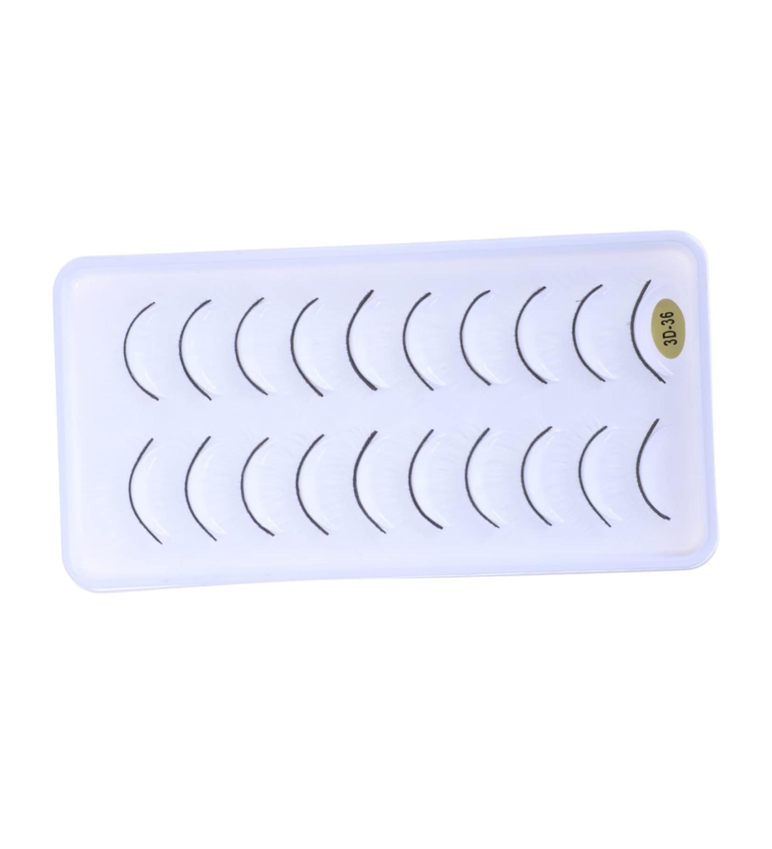 FOMIYES 10Pairs Fake eyelashes Natural Fake Lash dramatic eyelashes carnival makeup supplies masquerade makeup accessories Fake Lashes artificial fiber white fluffy Stickers Miss - Buy Online on GoSupps.com