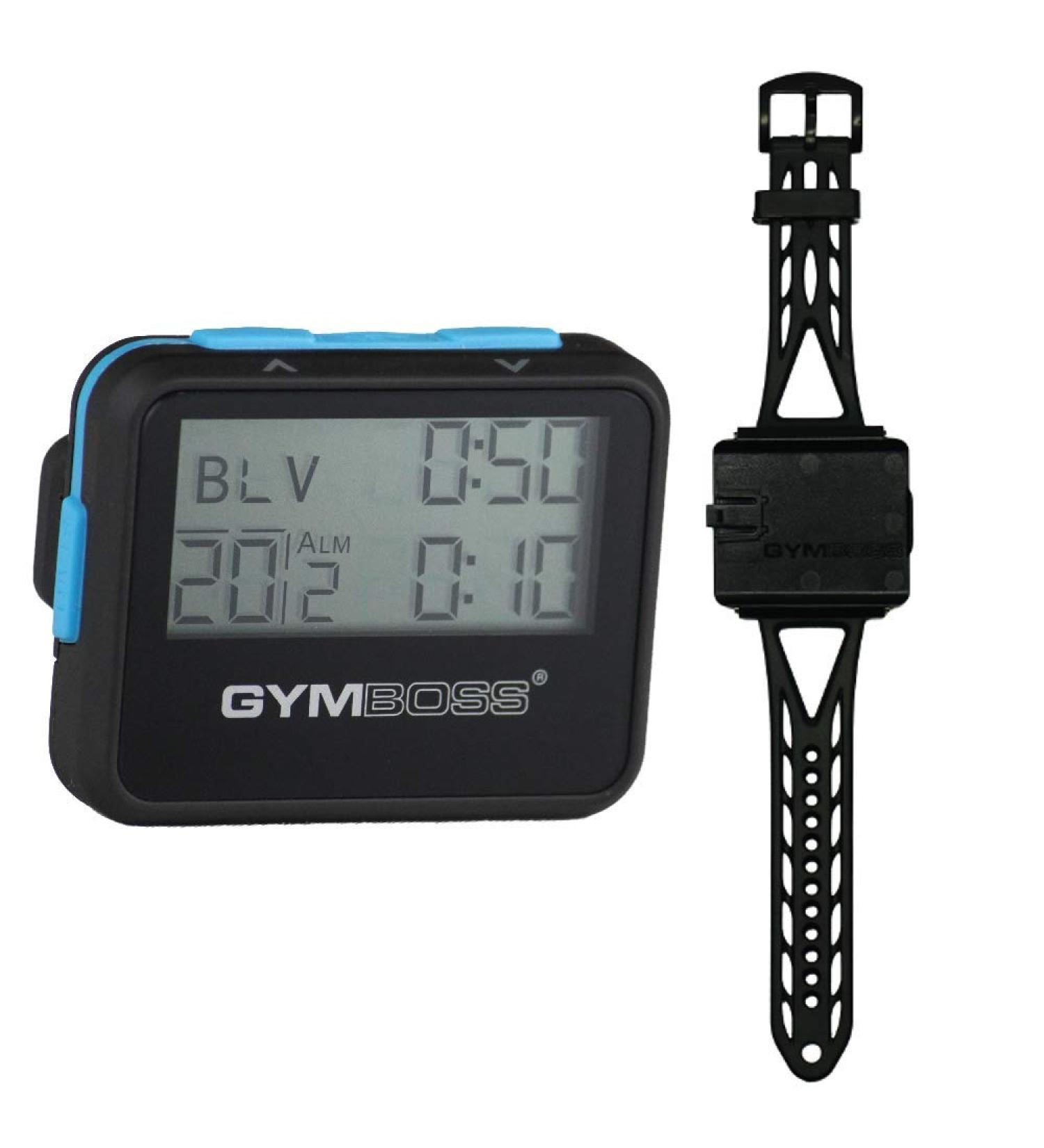 Gymboss Interval Timer and Stopwatch Bundle with Watchstrap - Black/Blue, One Size Fits All - Buy Online on GoSupps.com