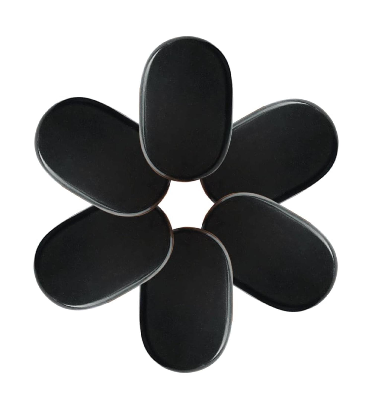 Hot Stone Massage Stones Set | 6 Large Basalt Stones for Spa & Massage Therapy | Ideal for Relaxation & Wellness - Buy Online on GoSupps.com