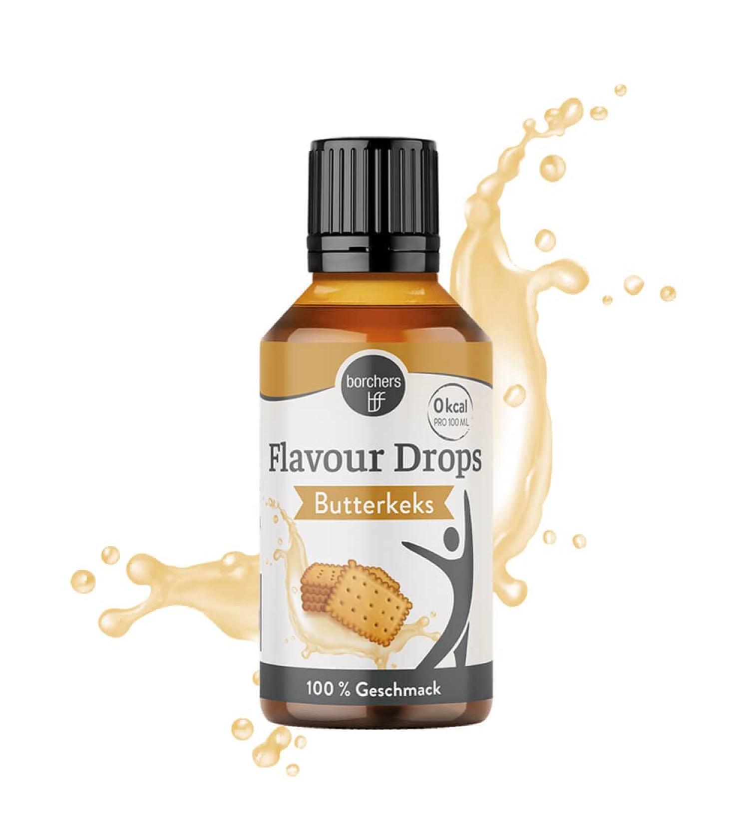 Borchers Flavor Drops Butter Biscuits - 0 Calories Liquid Sweetener for Cooking & Baking - 30ml | International Shipping Available - Buy Online on GoSupps.com