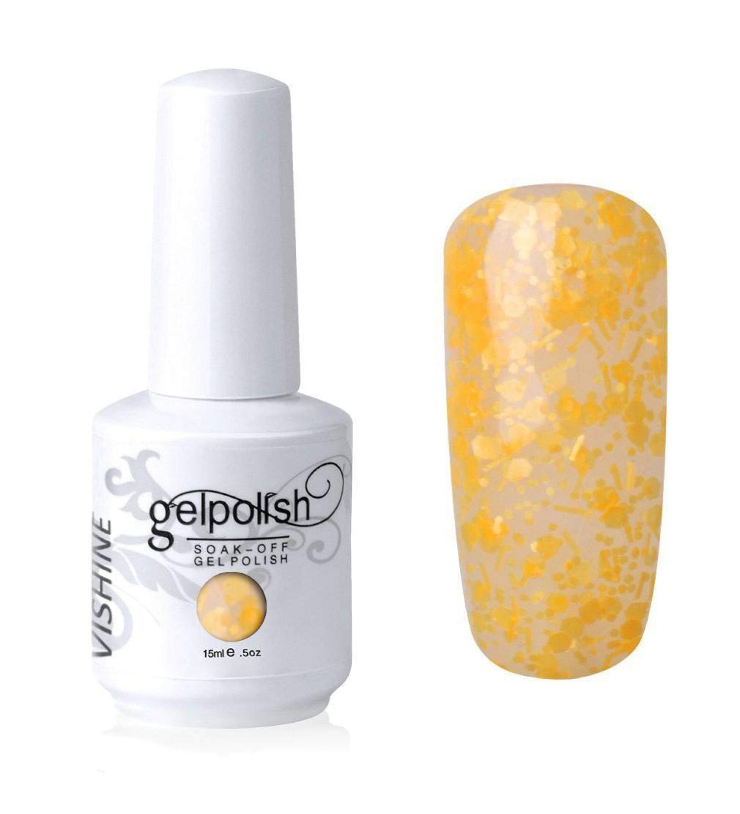 Vishine Nail Salon UV Manicure Polish Soak Off Gel Polish Nail Art Glitter wihte Color(815) #815 - Buy Online on GoSupps.com